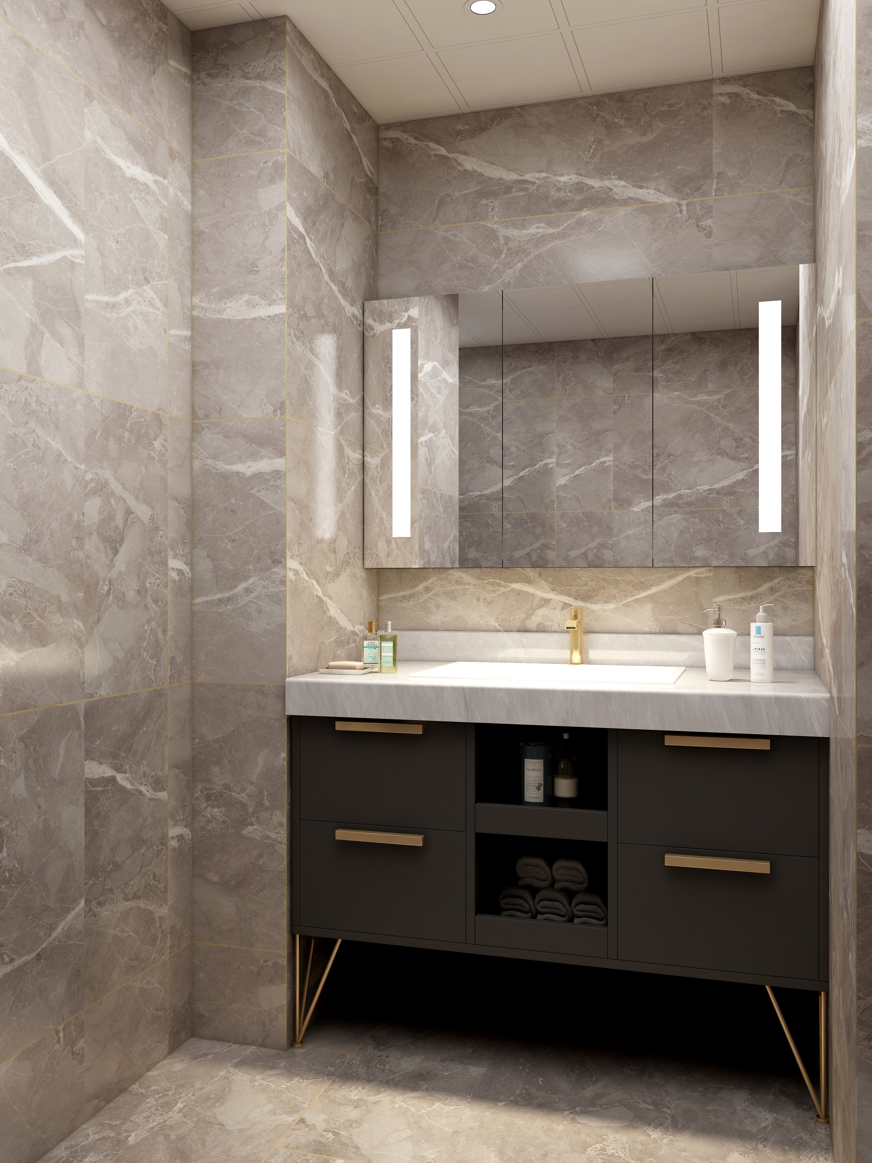 大理石拦河效果图欣赏：打造高端美观的水景设计