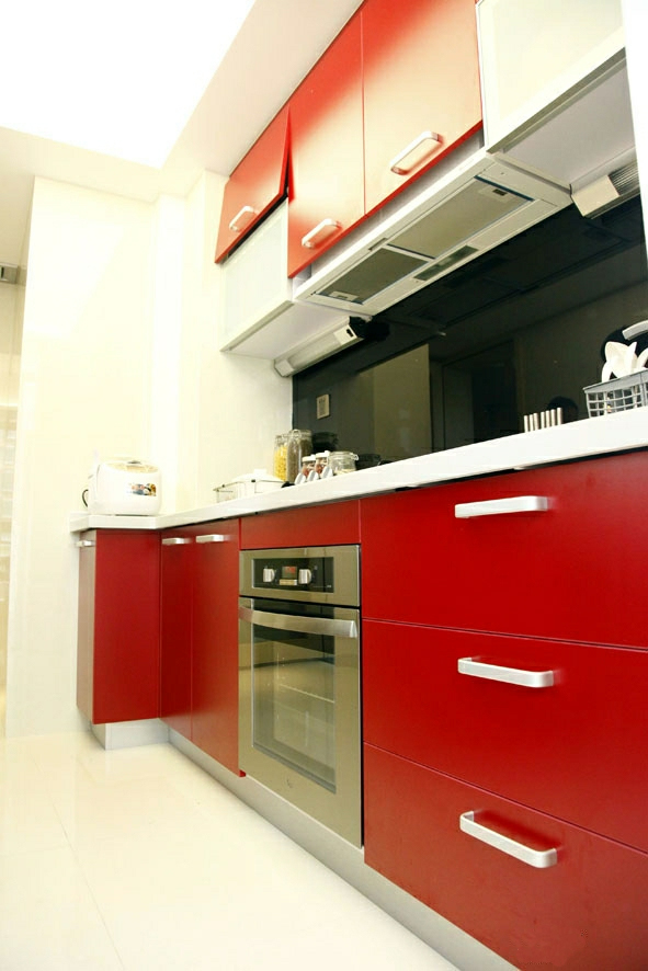 印度红厨房灶台效果图推荐，让您的厨房更显奢华气质