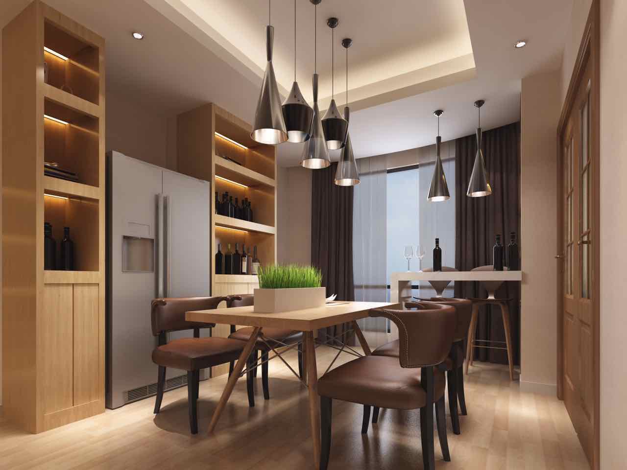 胡桃木色厨房餐厅设计灵感与案例