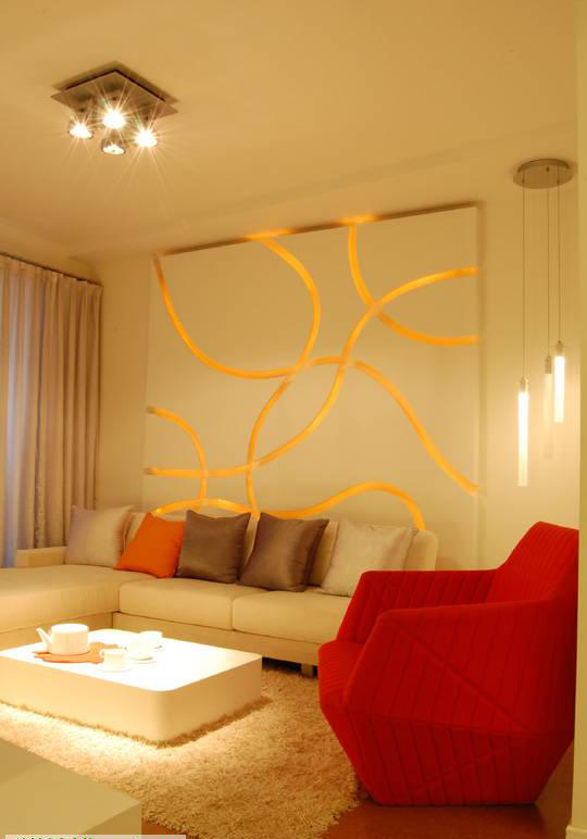 硅藻泥沙发背景墙效果图精选，让家装更环保更美观