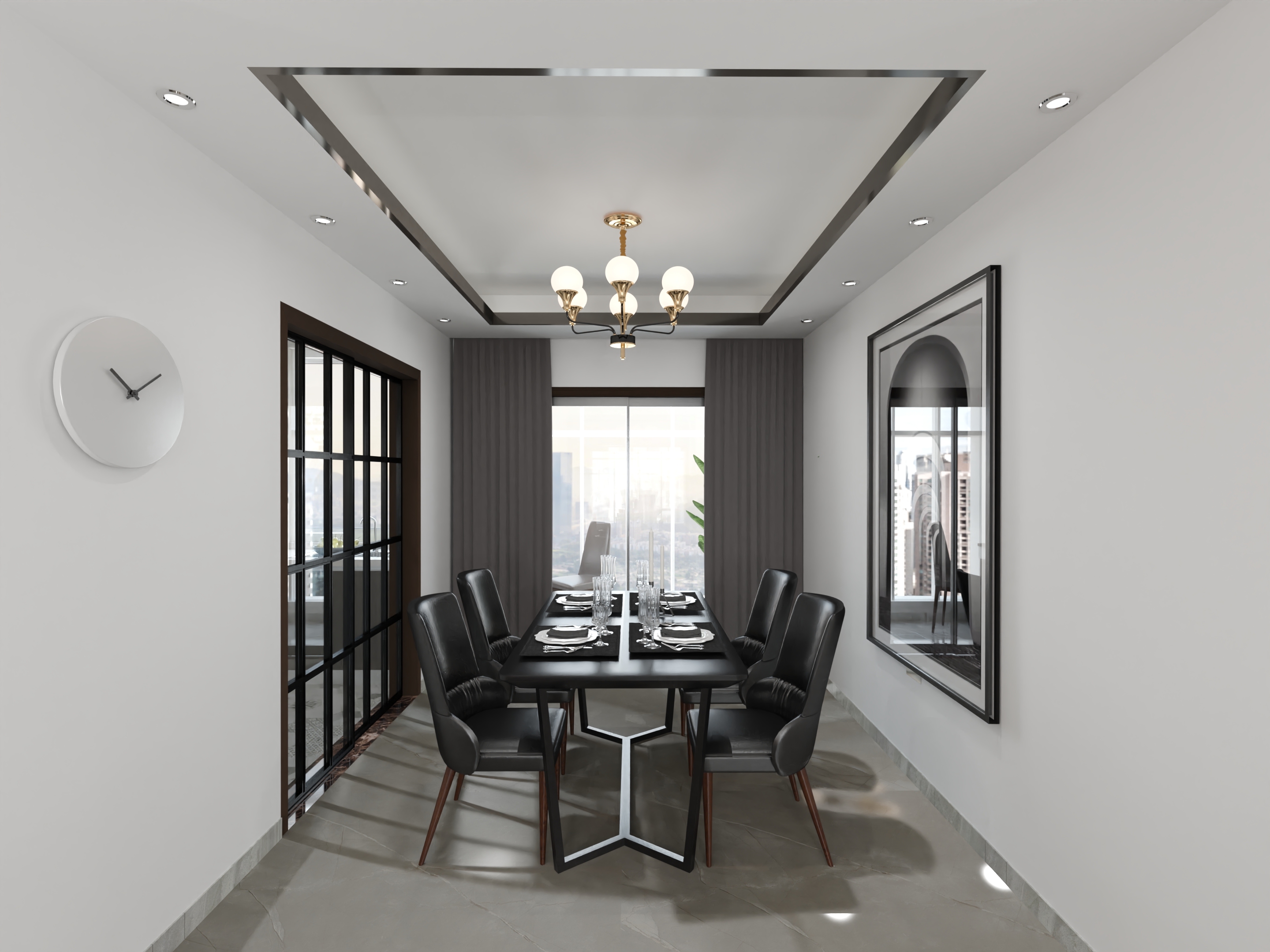 60x60铝扣板吊顶创意效果展示