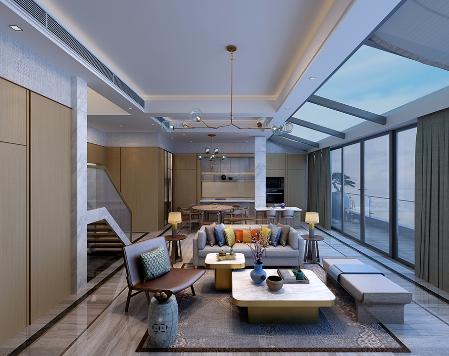 横厅客厅阳台一体装修效果图片赏析，打造宽敞美观空间