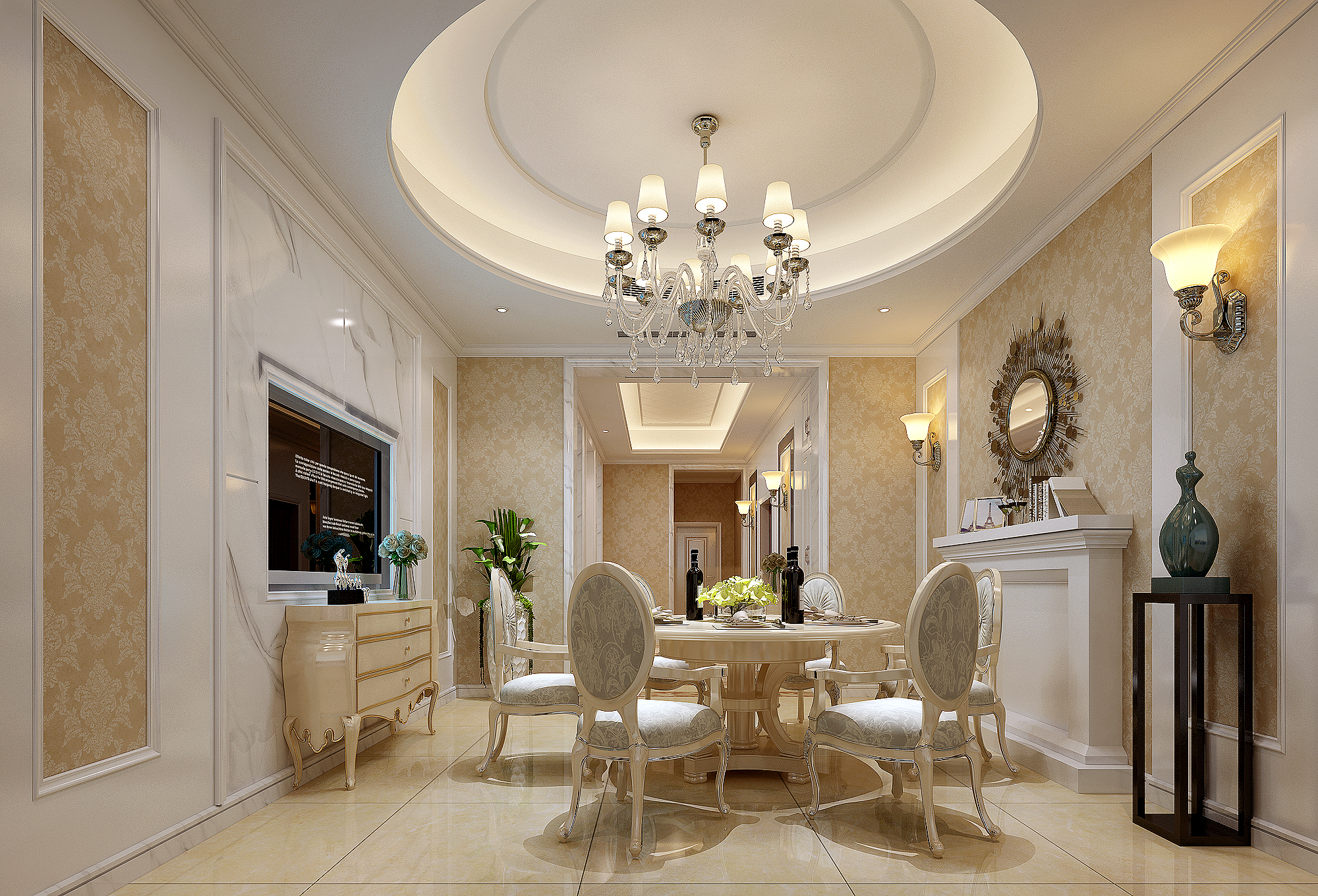 精选石膏板造型吊顶设计效果，打造别致空间