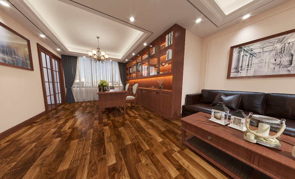 木纹地板砖效果图推荐，打造自然温馨家居氛围