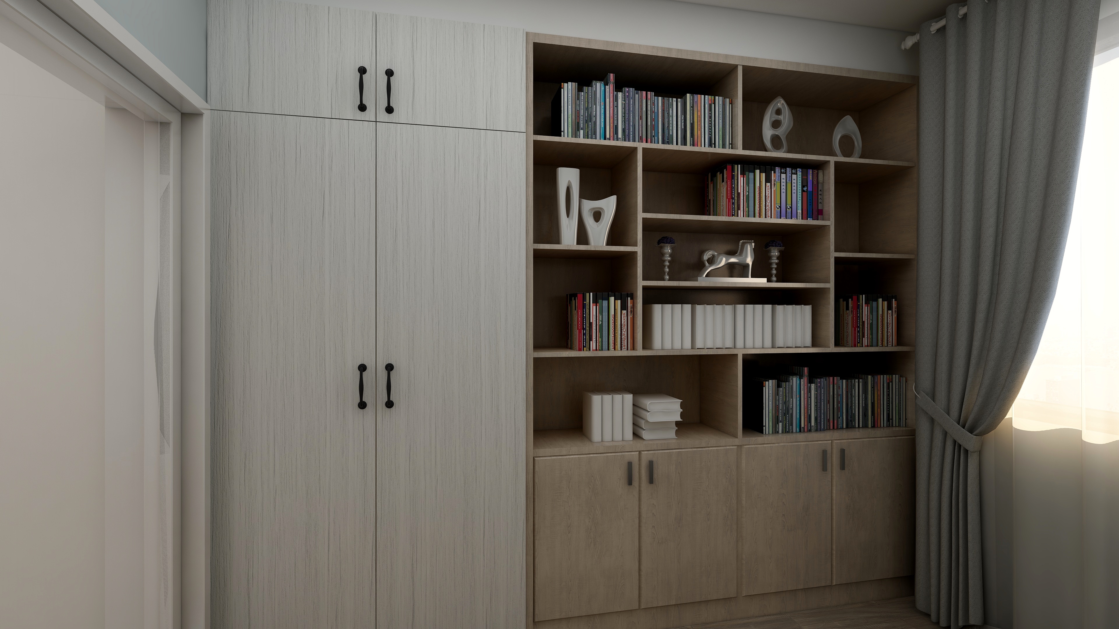 书房书柜设计效果图，让您的书房更具功能与美感