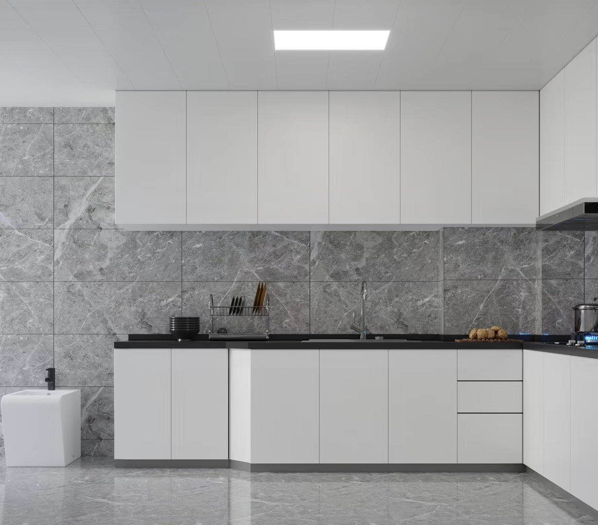 美缝剂浅亮灰效果图，让家装更显高级质感