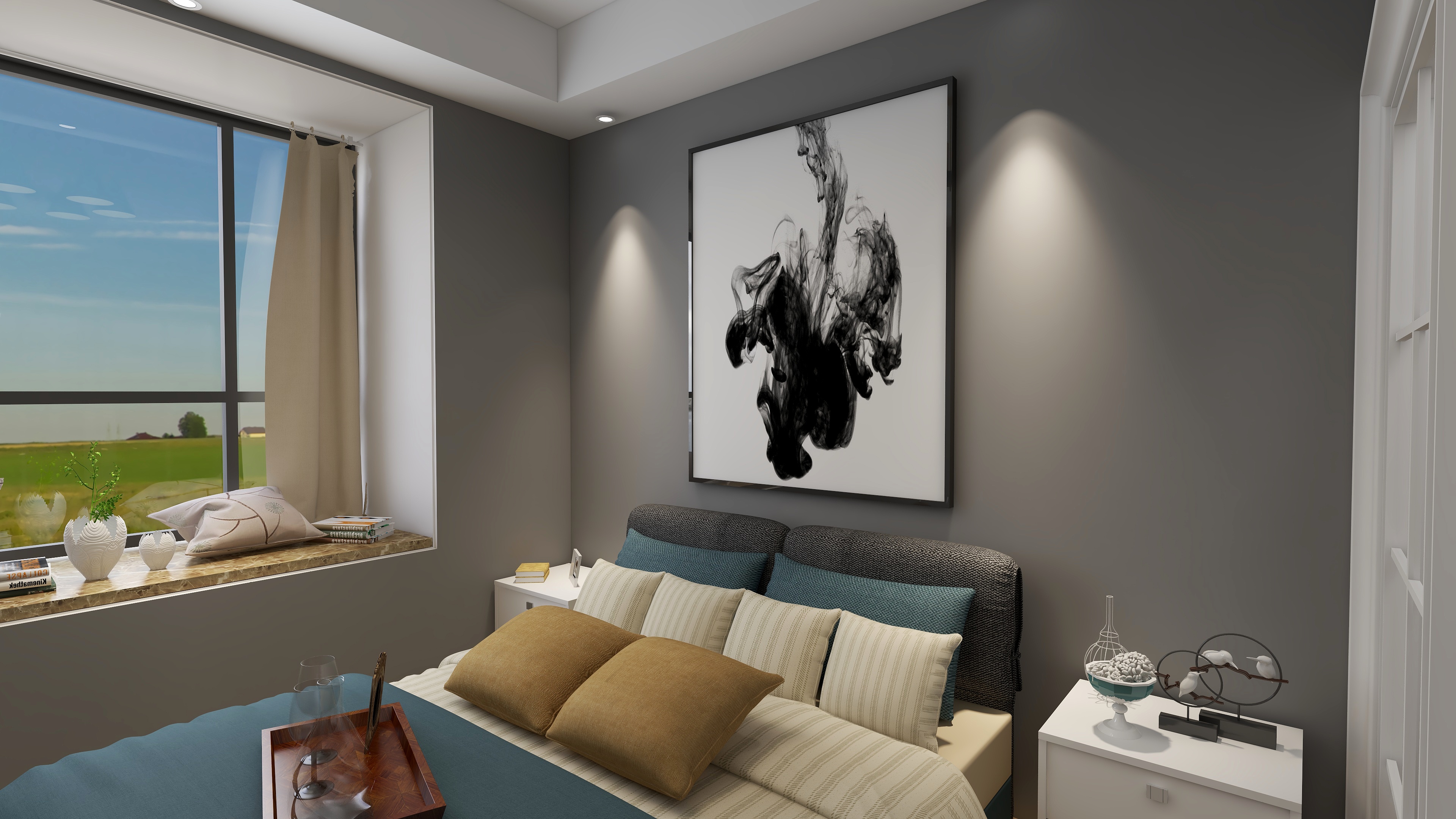 水墨丹青岩板电视背景墙图片解析与设计灵感