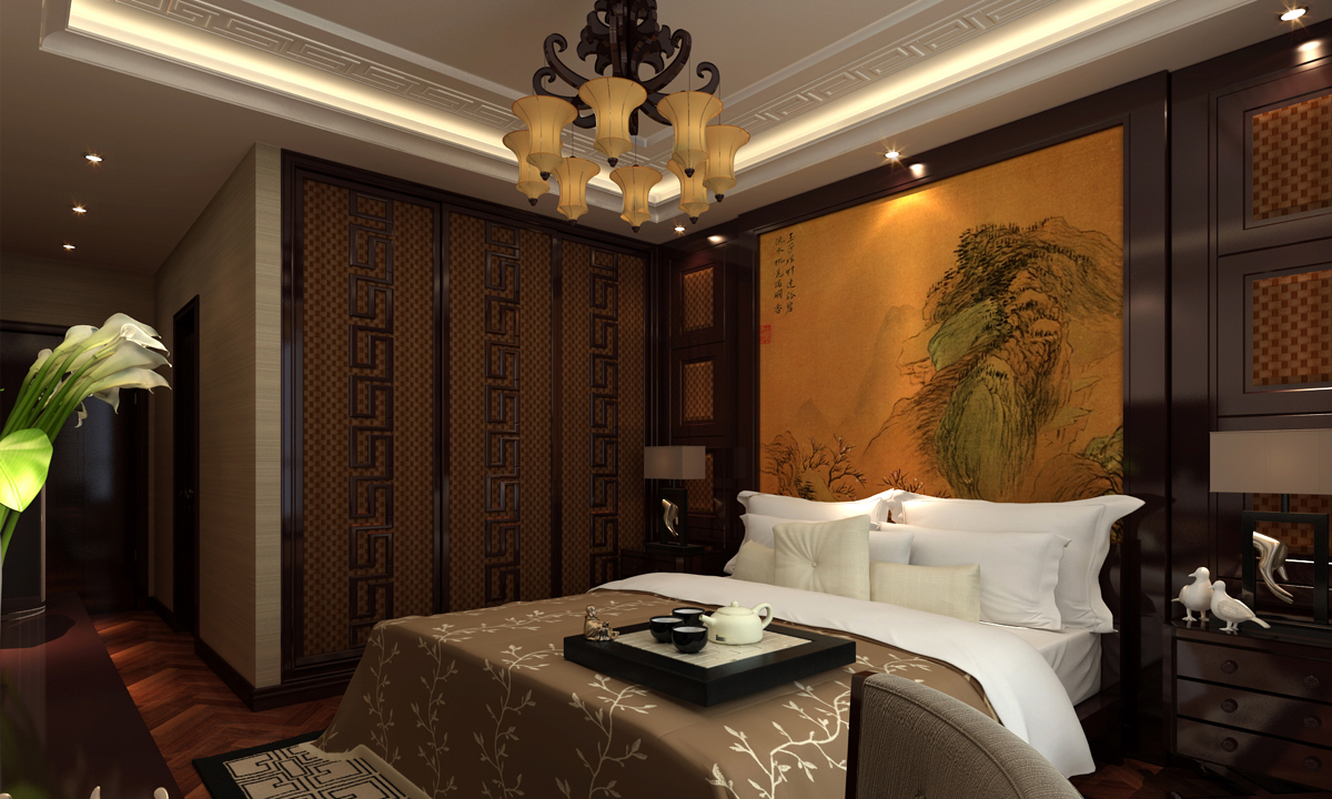 卧室中式屏风效果图，让家居空间更优雅