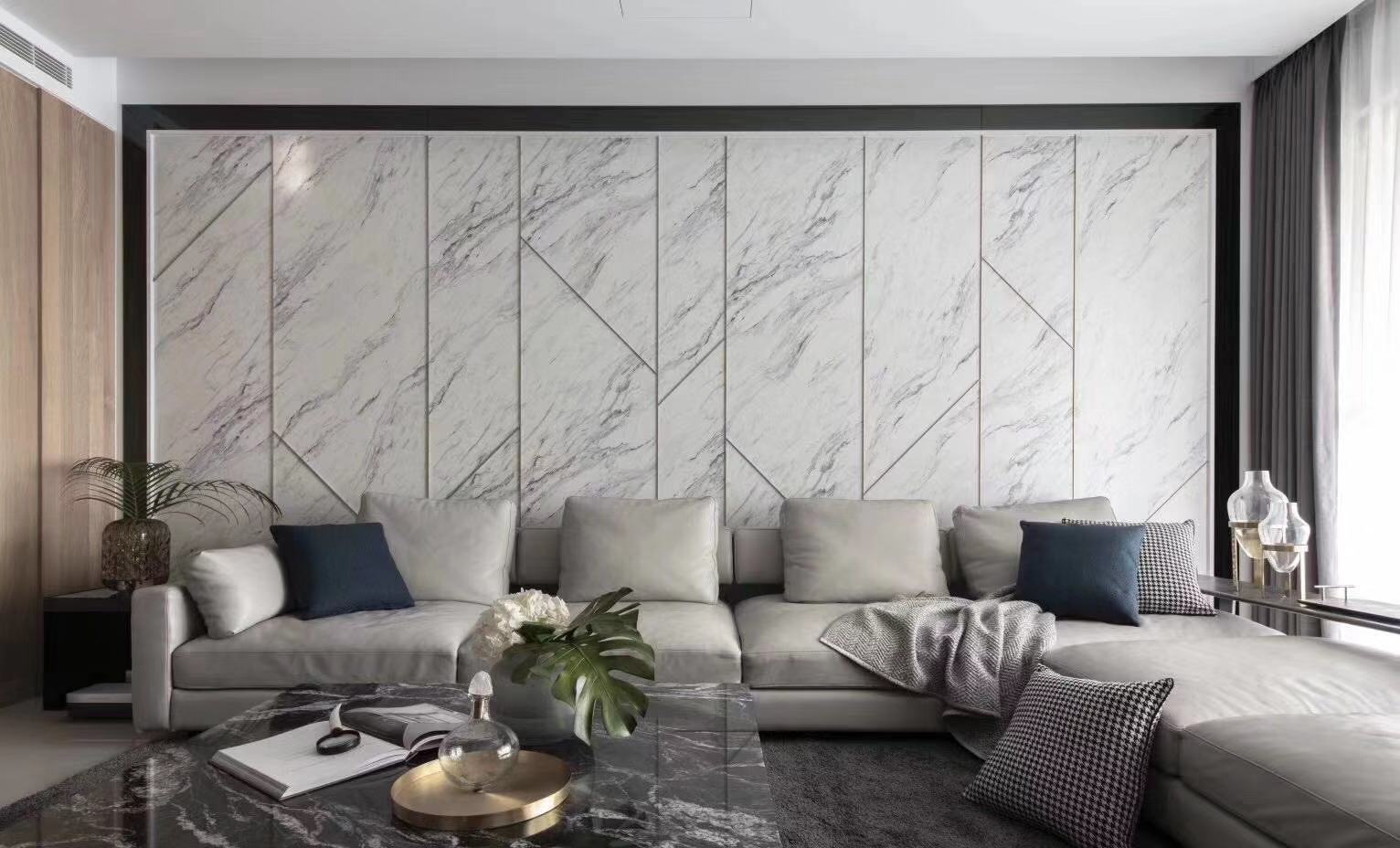 现代风格大理石背景墙效果图分享，简约设计更出众