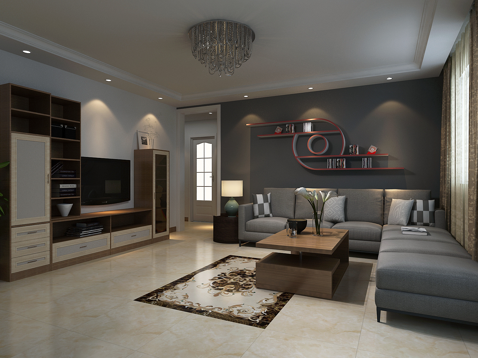 酒红色与灰色搭配效果图全解析，让家装更显高级质感