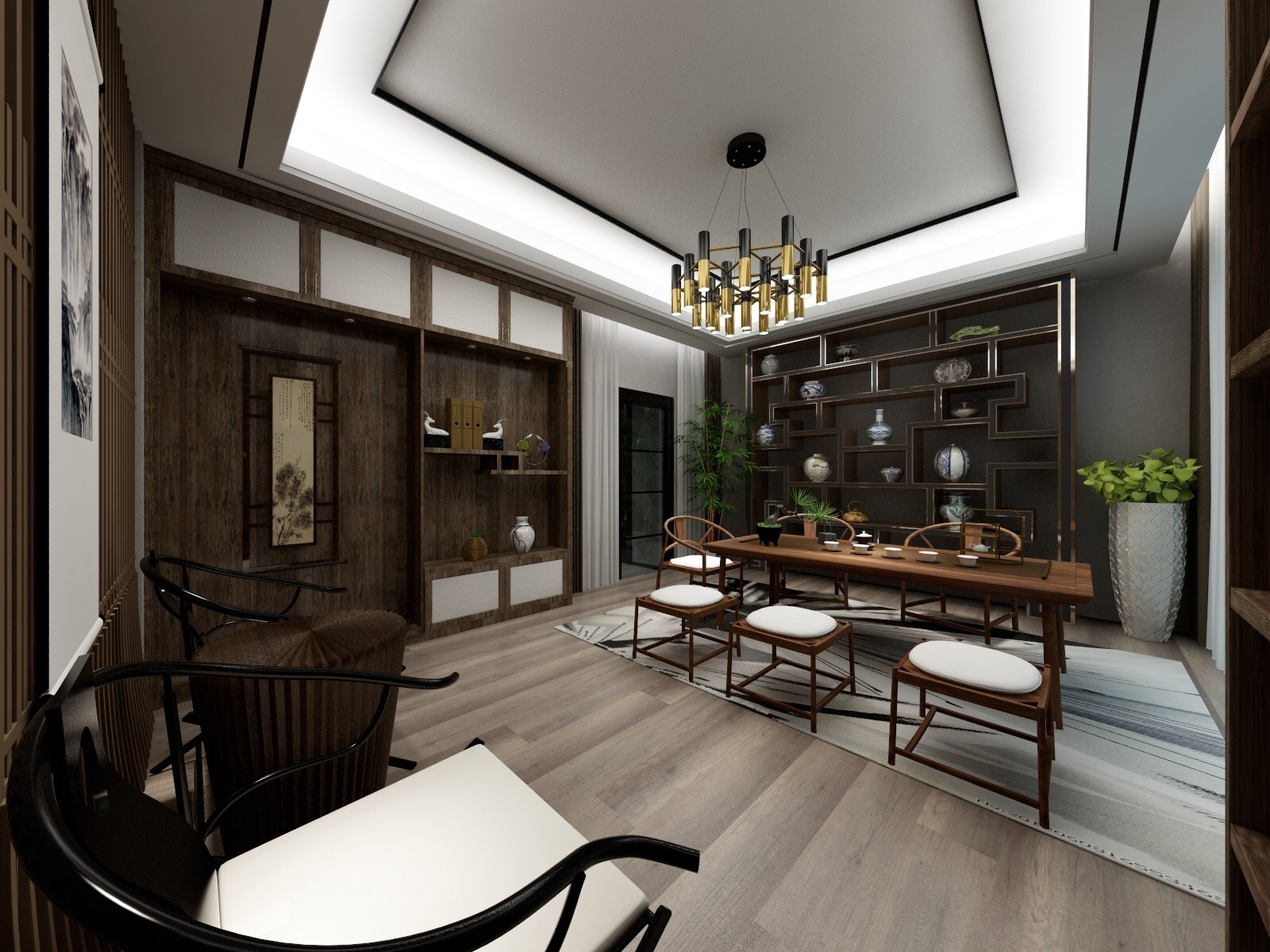 理发店隔层装修效果图：打造创意空间的设计方案