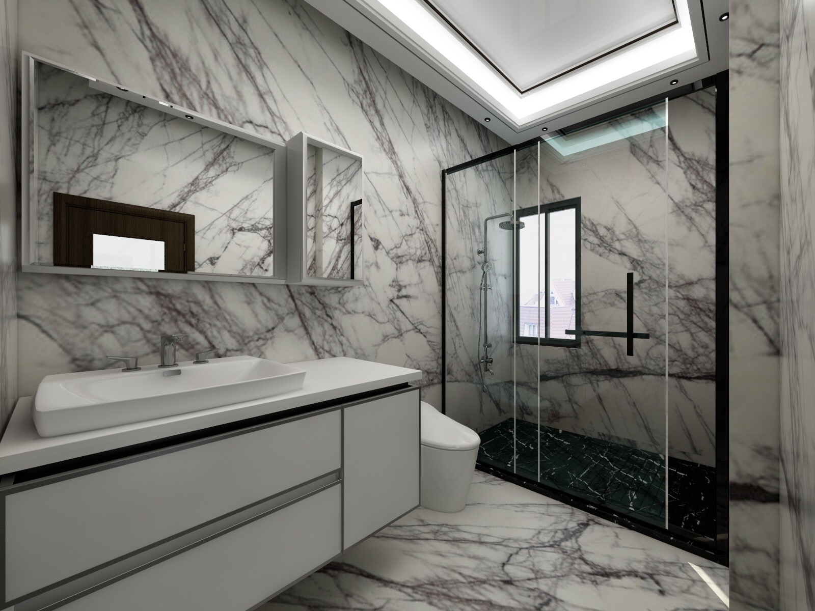 大理石烟灰色效果图欣赏与设计灵感