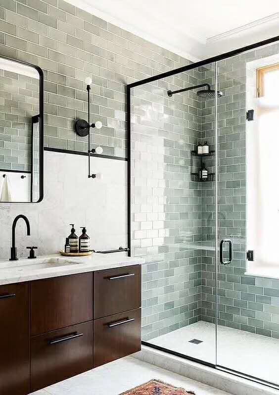 灰砂砖卫生间效果图设计方案和实景展示