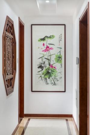 梅兰竹菊挂楼梯效果图欣赏与家装灵感