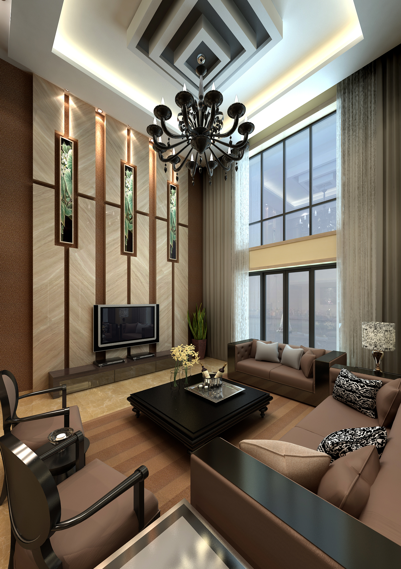 客厅门窗设计效果图：打造舒适明亮空间的完美方案