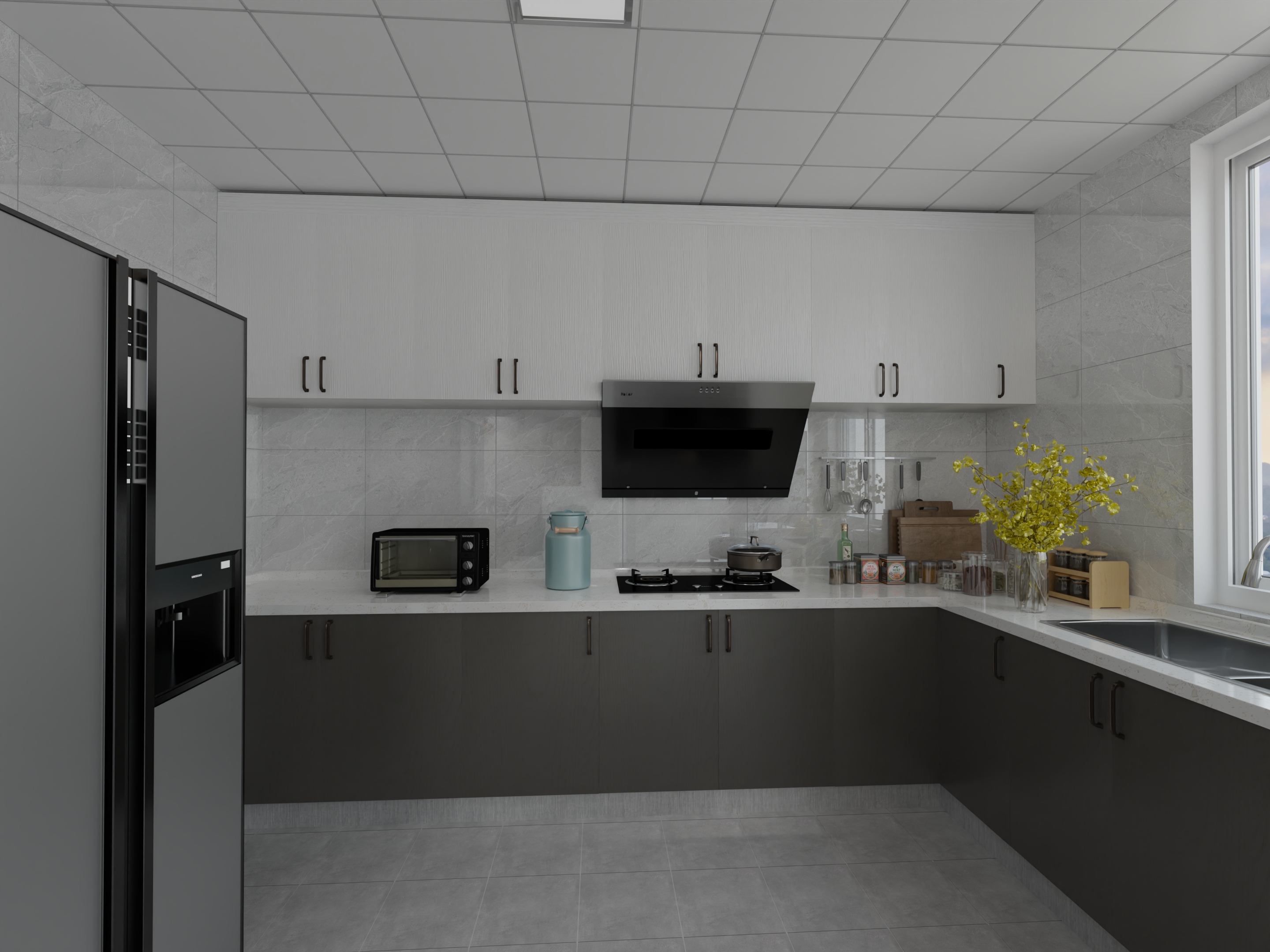 打造现代化12平米厨房，功能与美学兼得