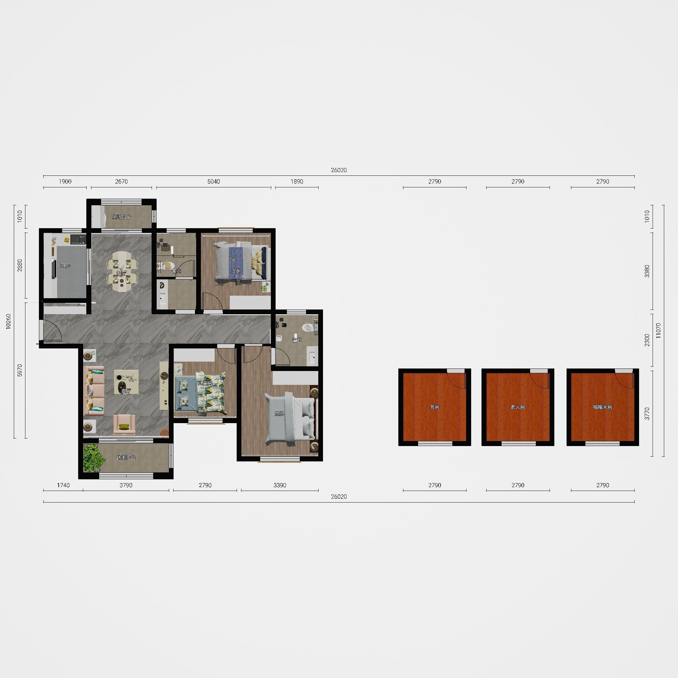 四间北主房盖三间效果图展示及设计灵感