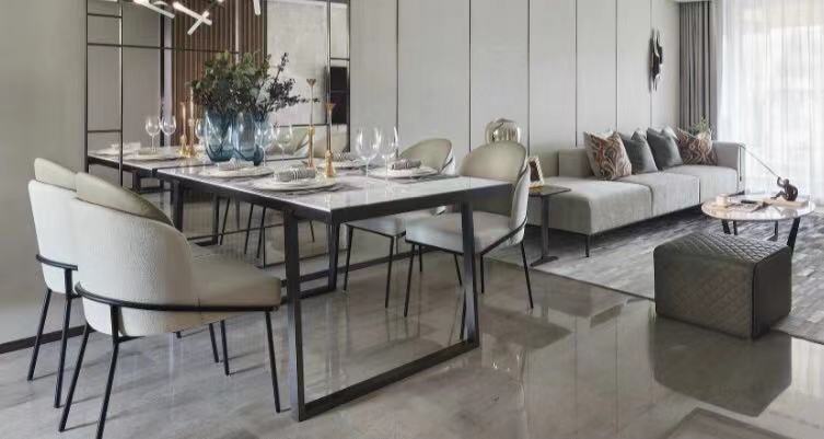 打造时尚实用的岩板导台式餐桌效果图展示