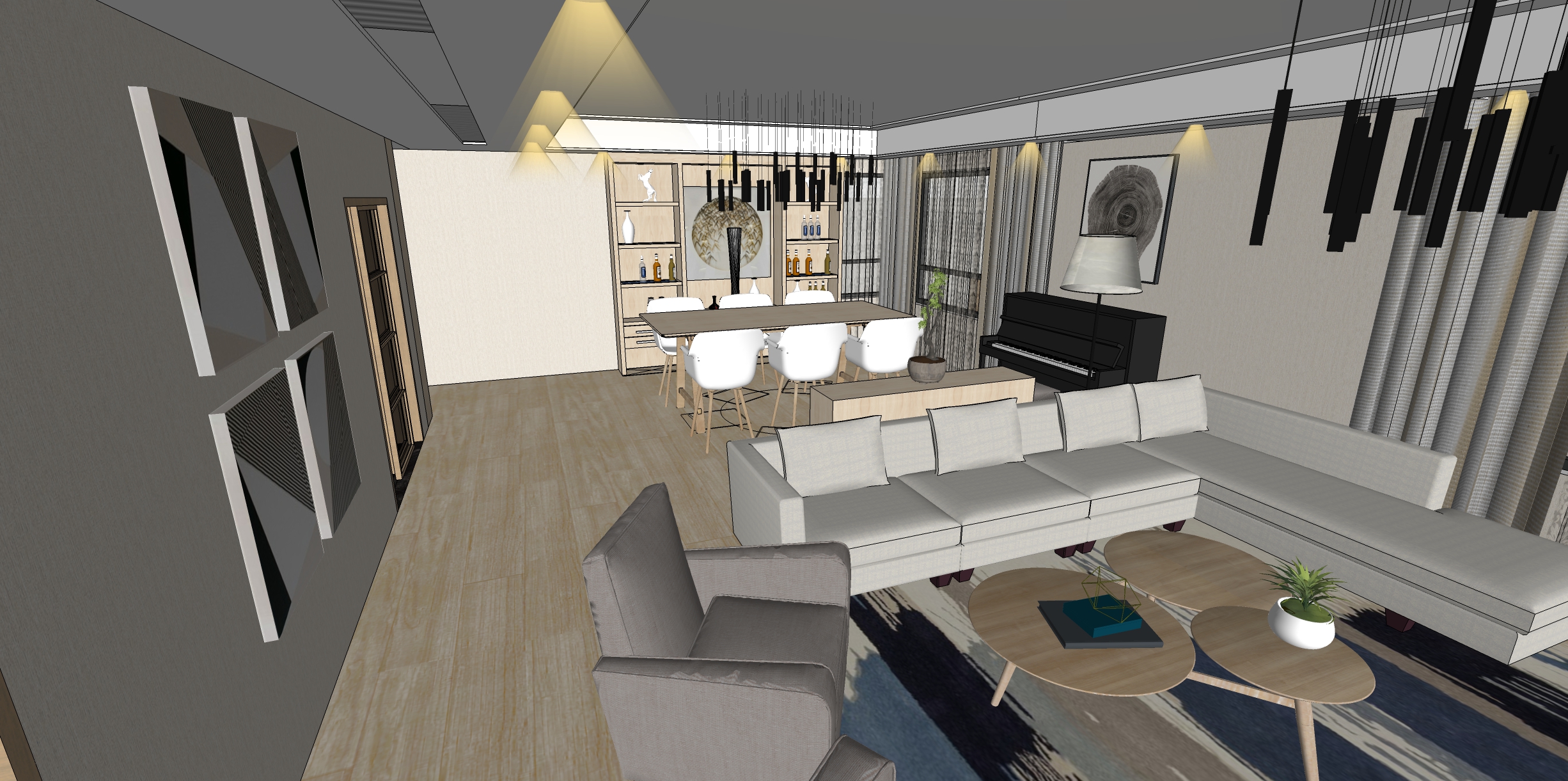 装修公司展厅效果图设计模板解析