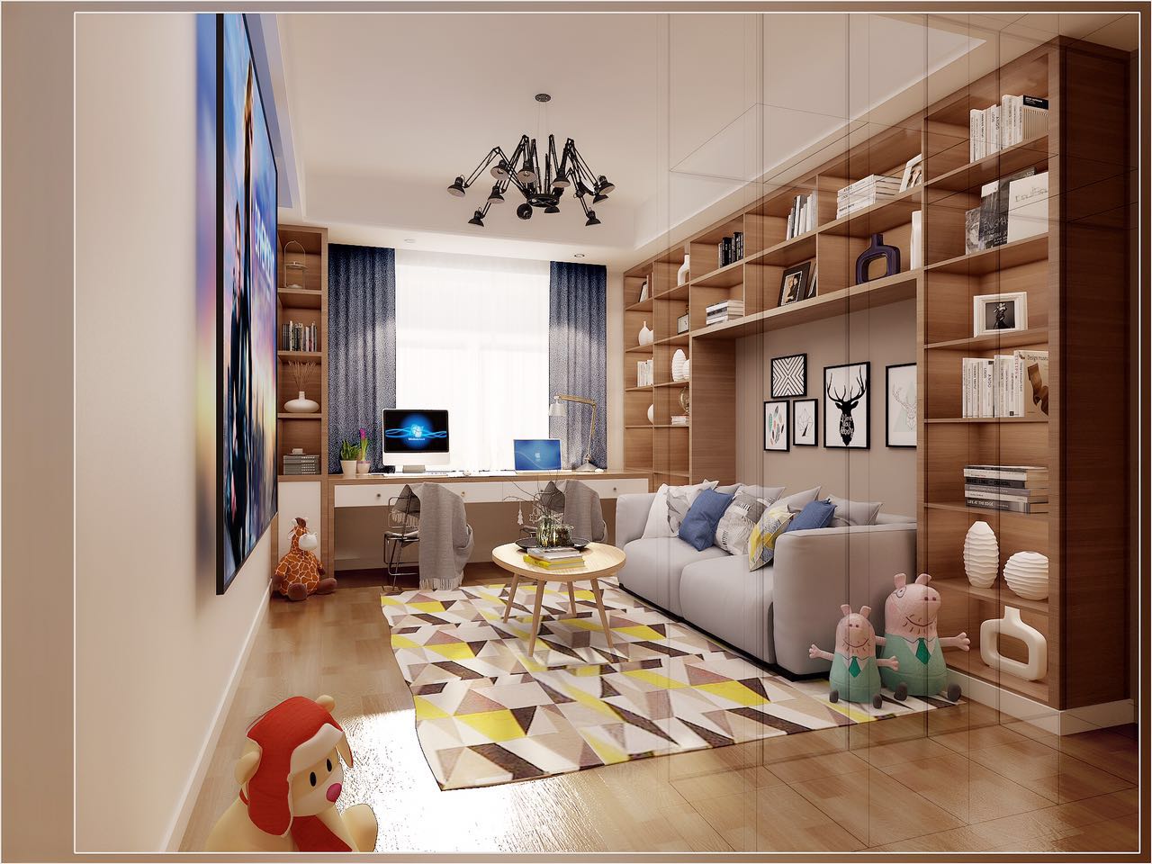 如何将客厅改造为功能性儿童房卧室