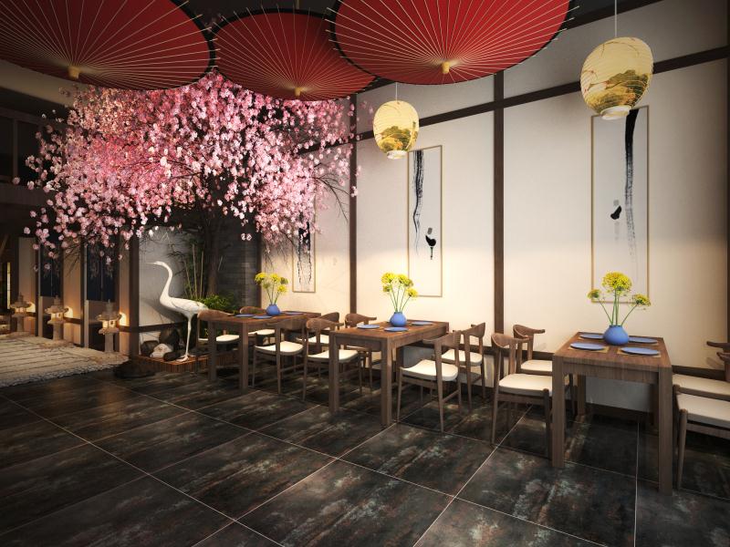 日式烤肉店装修效果图片赏析，打造温馨日式风情