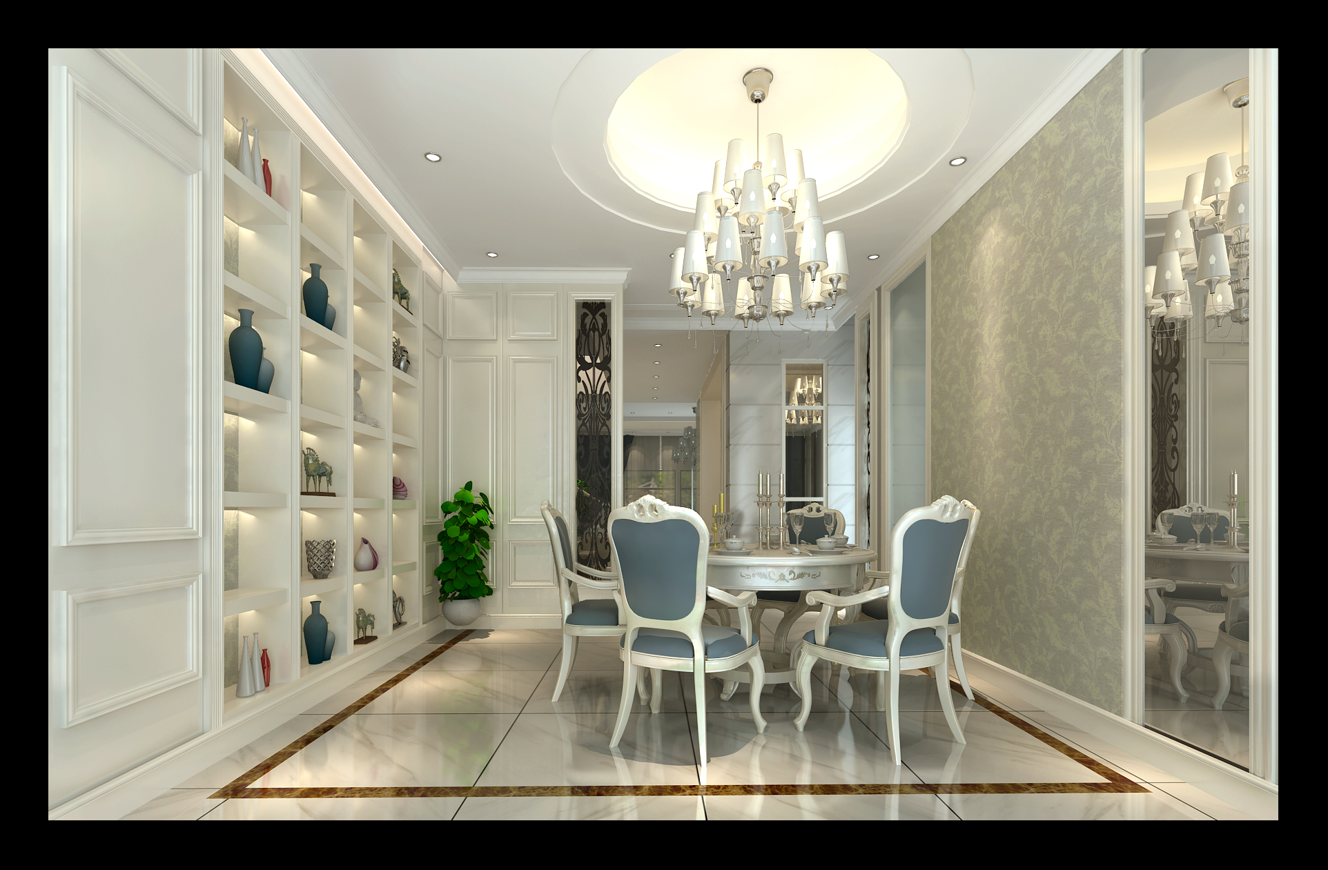 装修公司展厅效果图设计模板解析