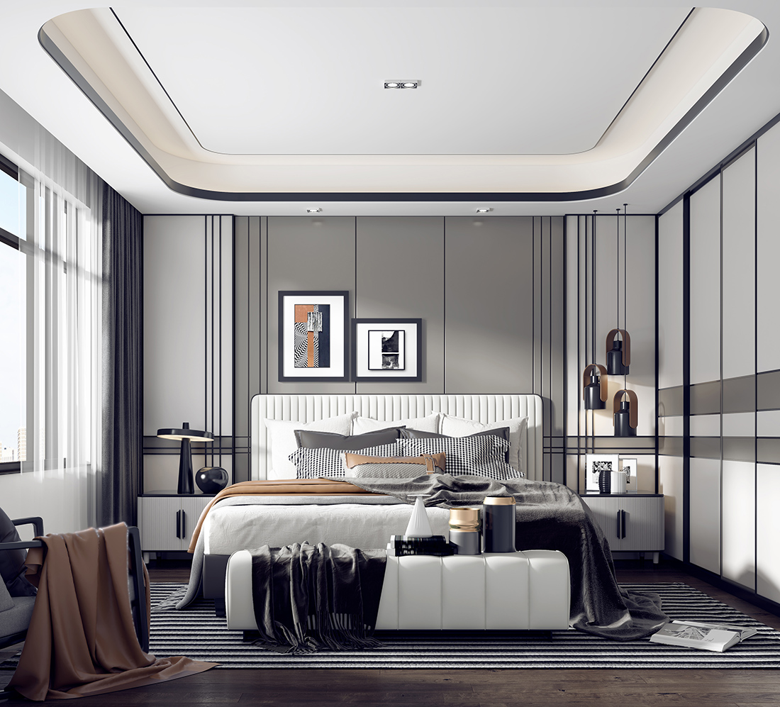 米白与灰色搭配的装修效果灵感：极简与优雅的完美结合