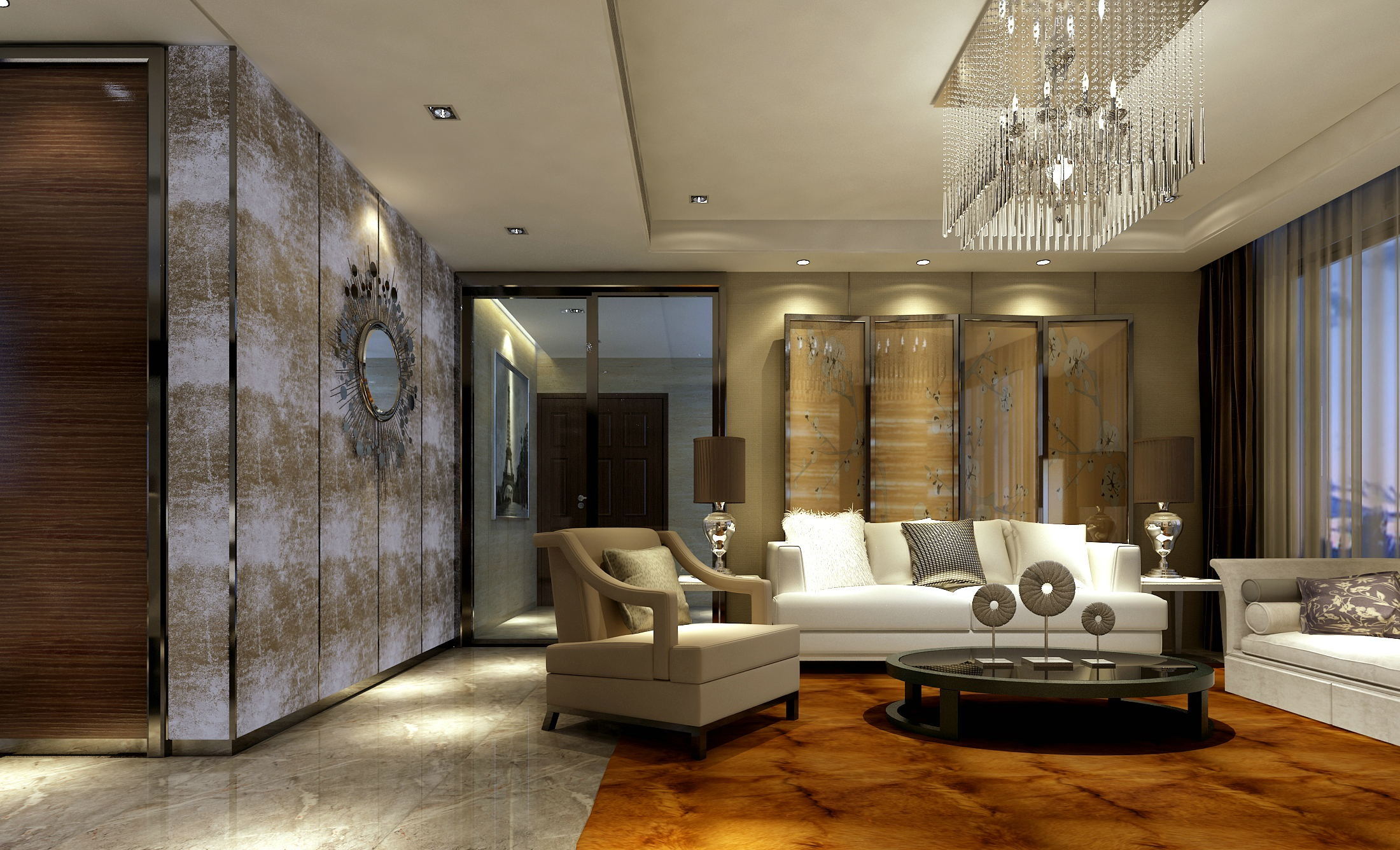 水晶双影效果图打造家装优雅时尚感