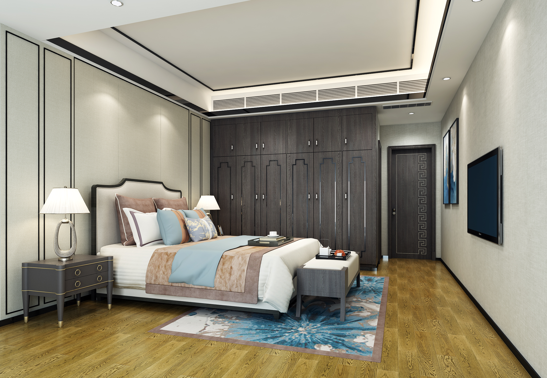 提升空间格调：2.3米高卧室门效果图解析