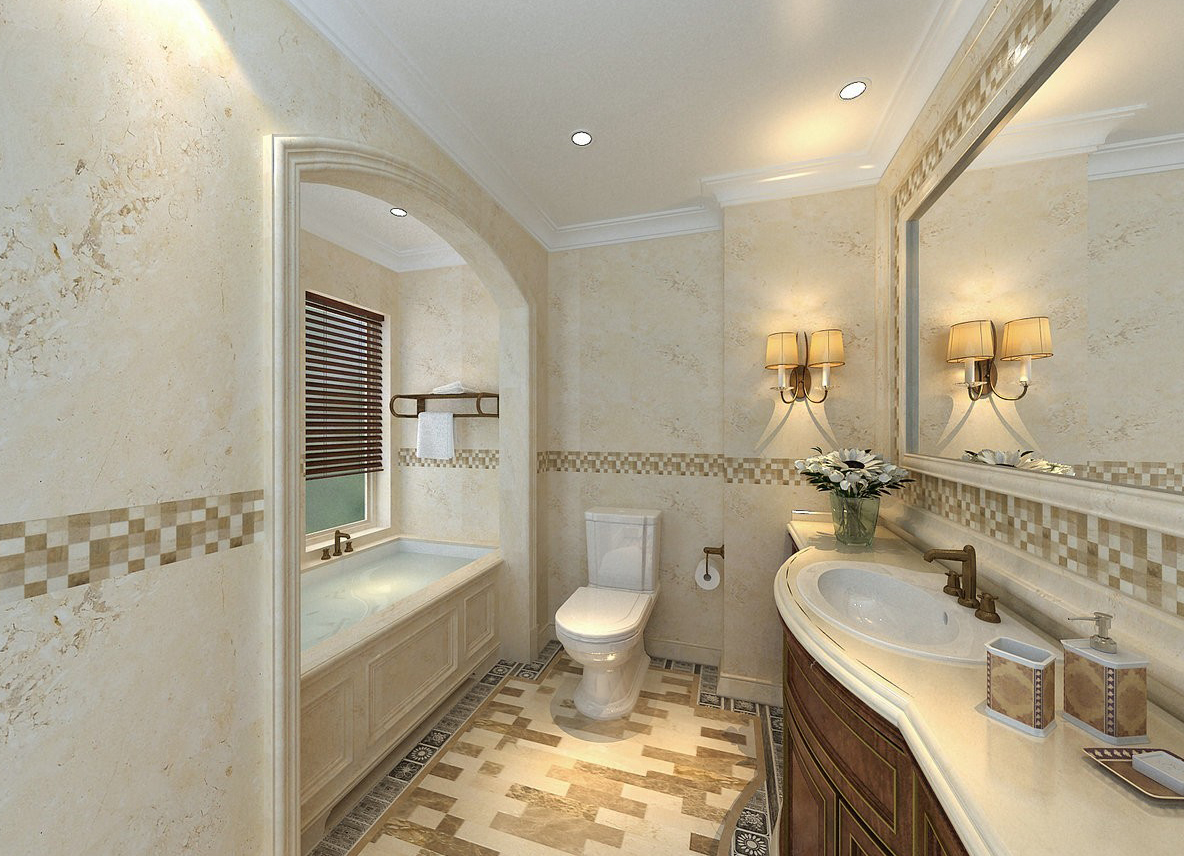 卫生间开槽效果图展示与设计解析