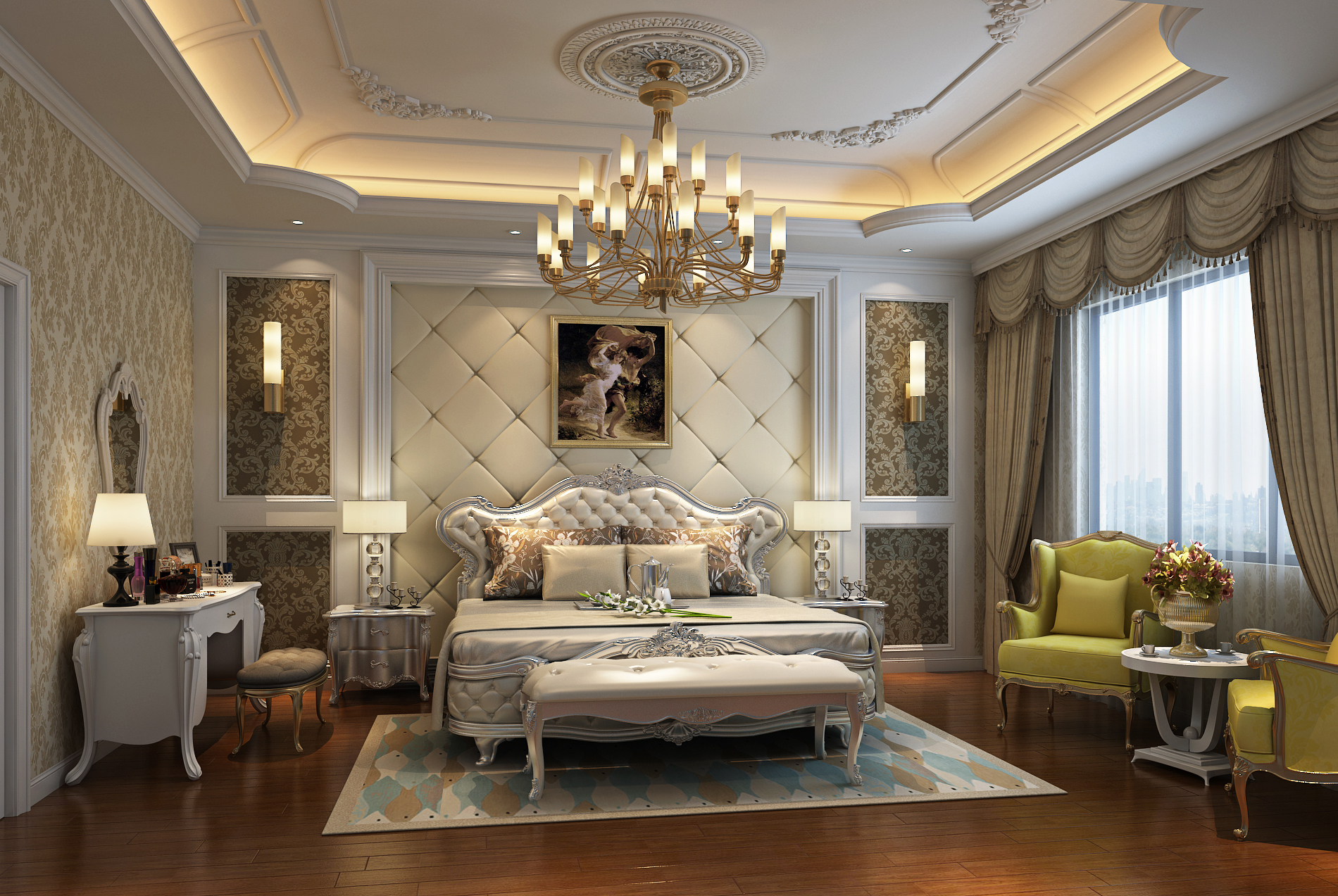 琥珀色墙面效果图：打造高级感的艺术空间