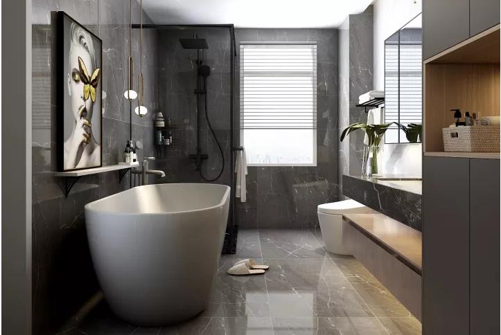 灰地砖效果图设计：简约与时尚的完美结合