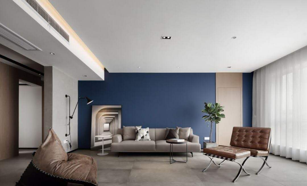 深蓝色配灰色装修效果图大全，打造高雅家居氛围