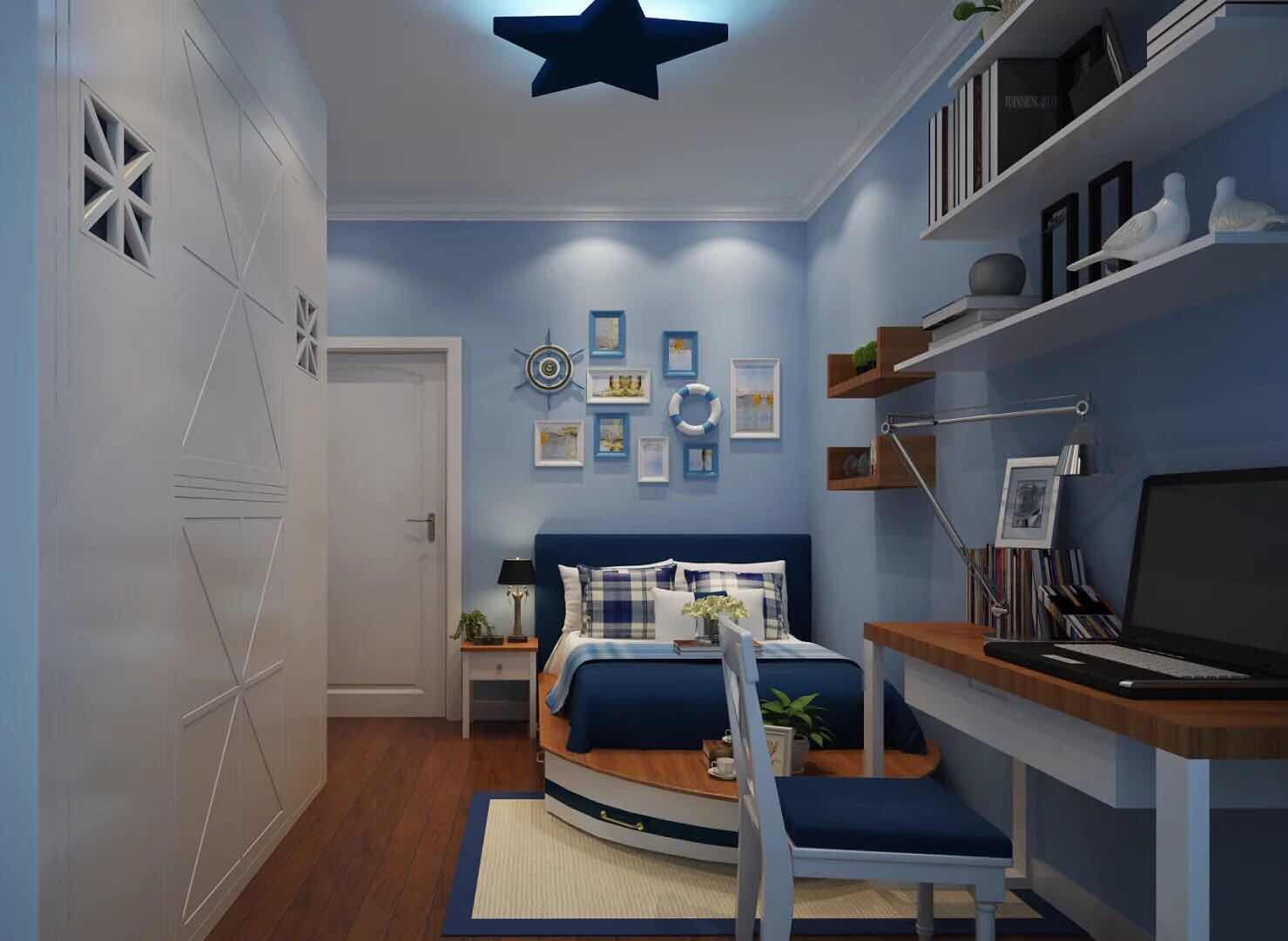 门头蓝色最佳装修效果图设计赏析