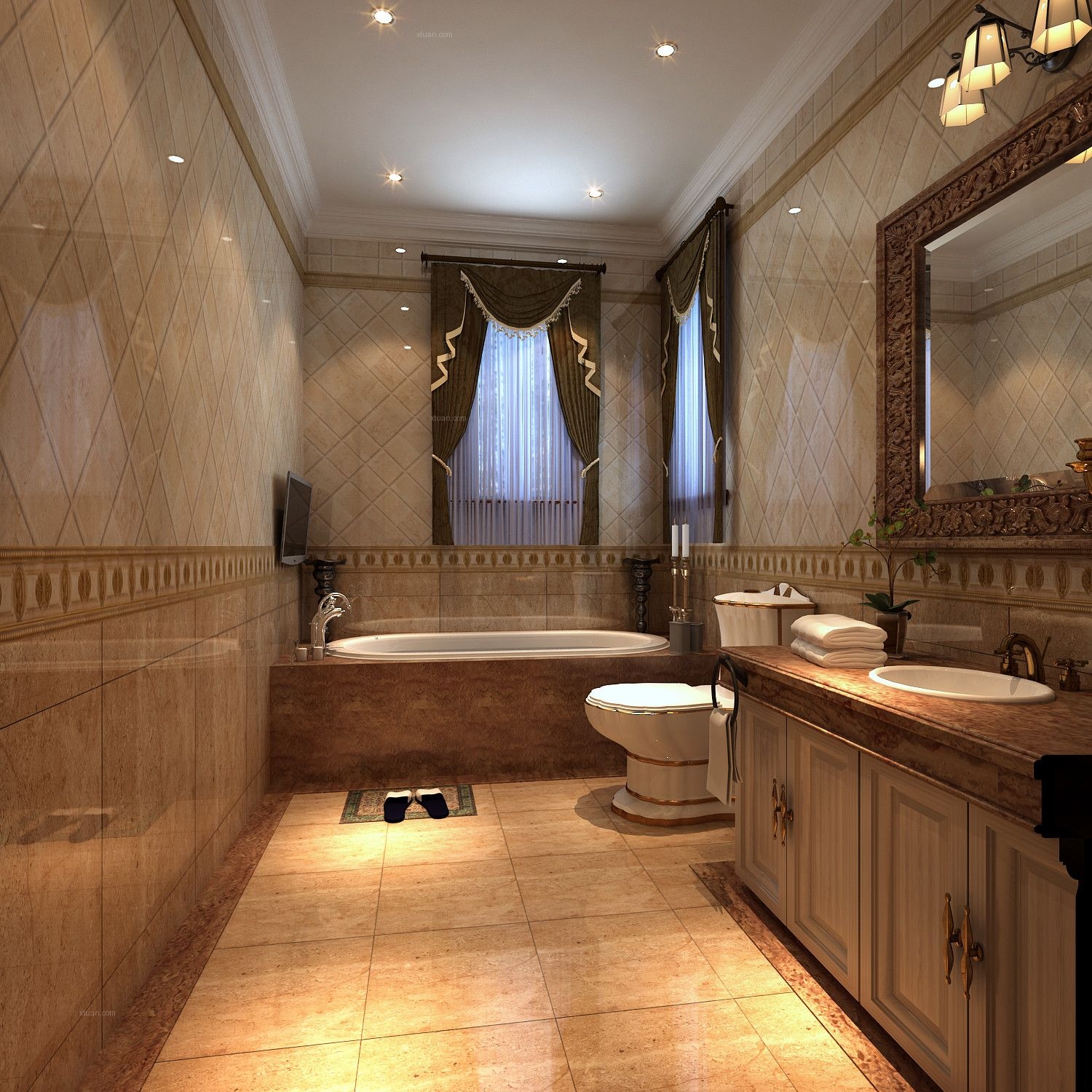 卫生间开槽效果图展示与设计解析