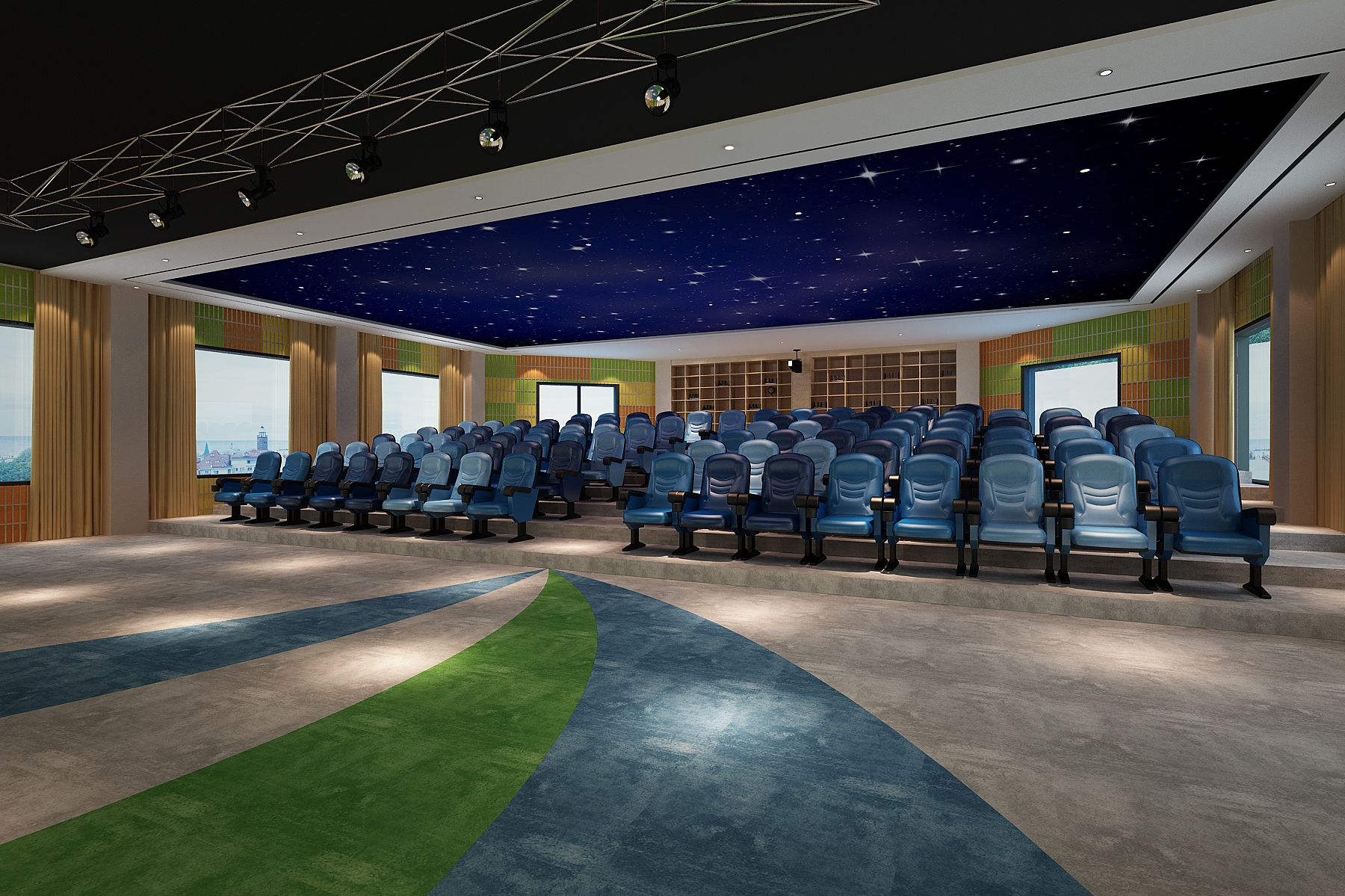 如何设计景区售票厅的立体品面图效果图？