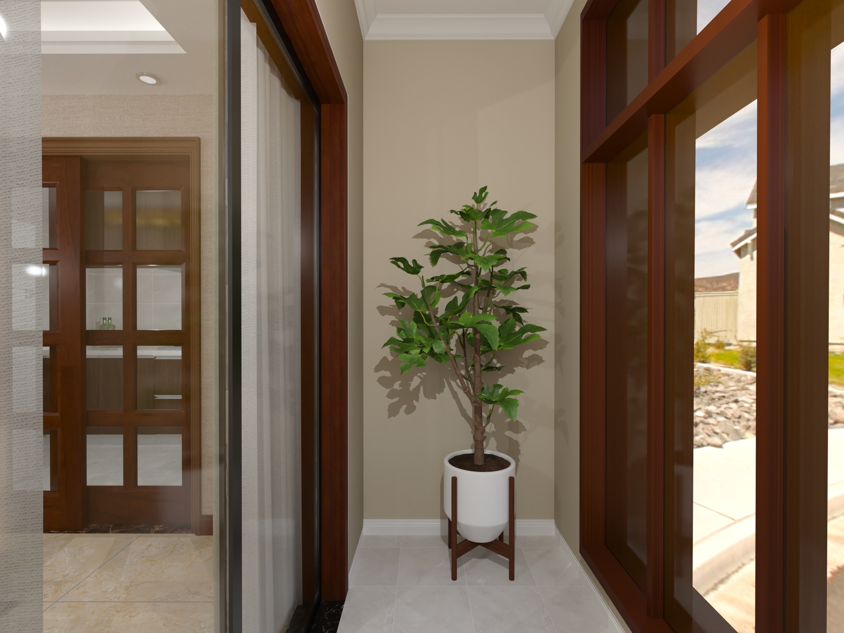 花园入户门效果图精选，打造户外与室内的完美连接