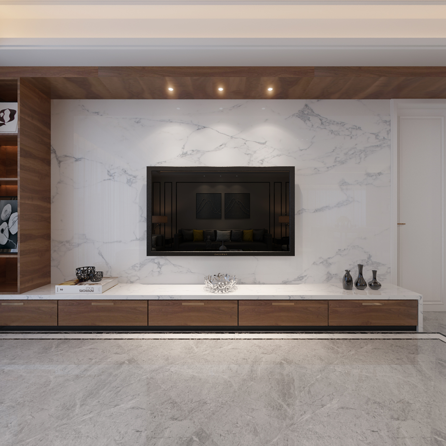 酒柜岩板台面效果图设计指南，让家装更显高端质感