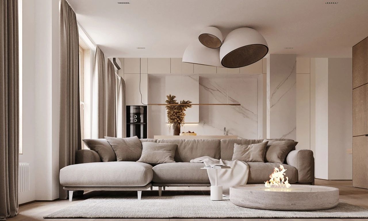 杏灰色装修效果图：现代简约的优雅选择