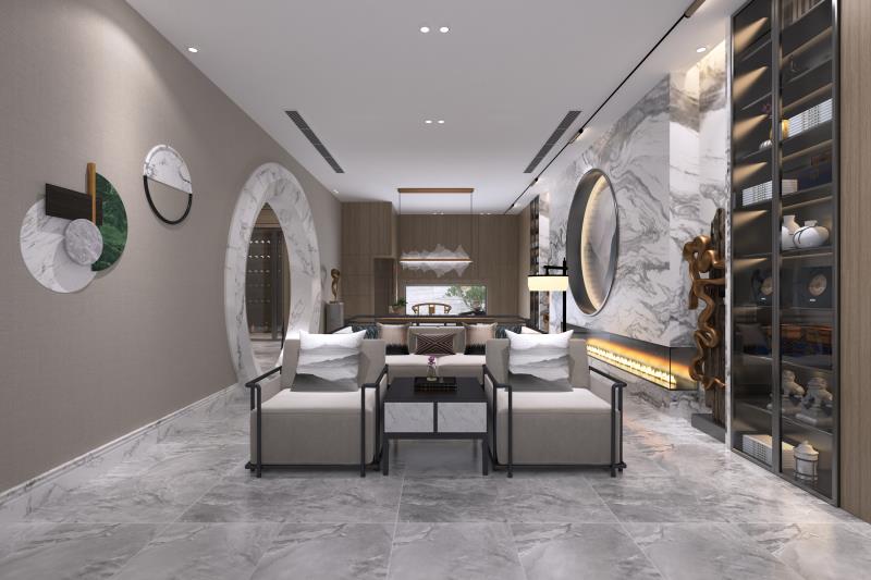 大理石鱼肚白背景墙效果图欣赏，提升家装高级感