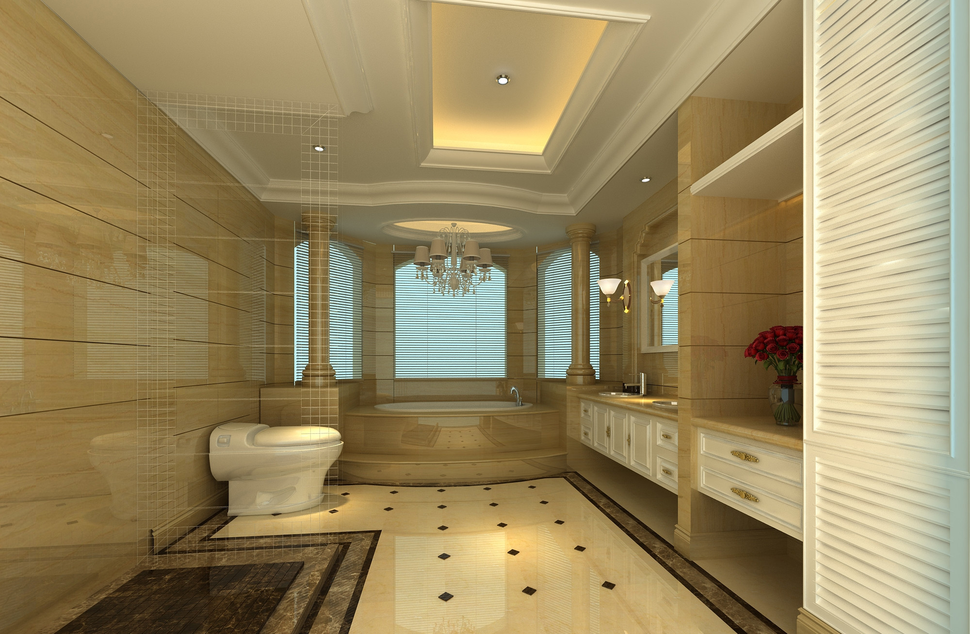 洗浴中心装修石材效果图精选指南