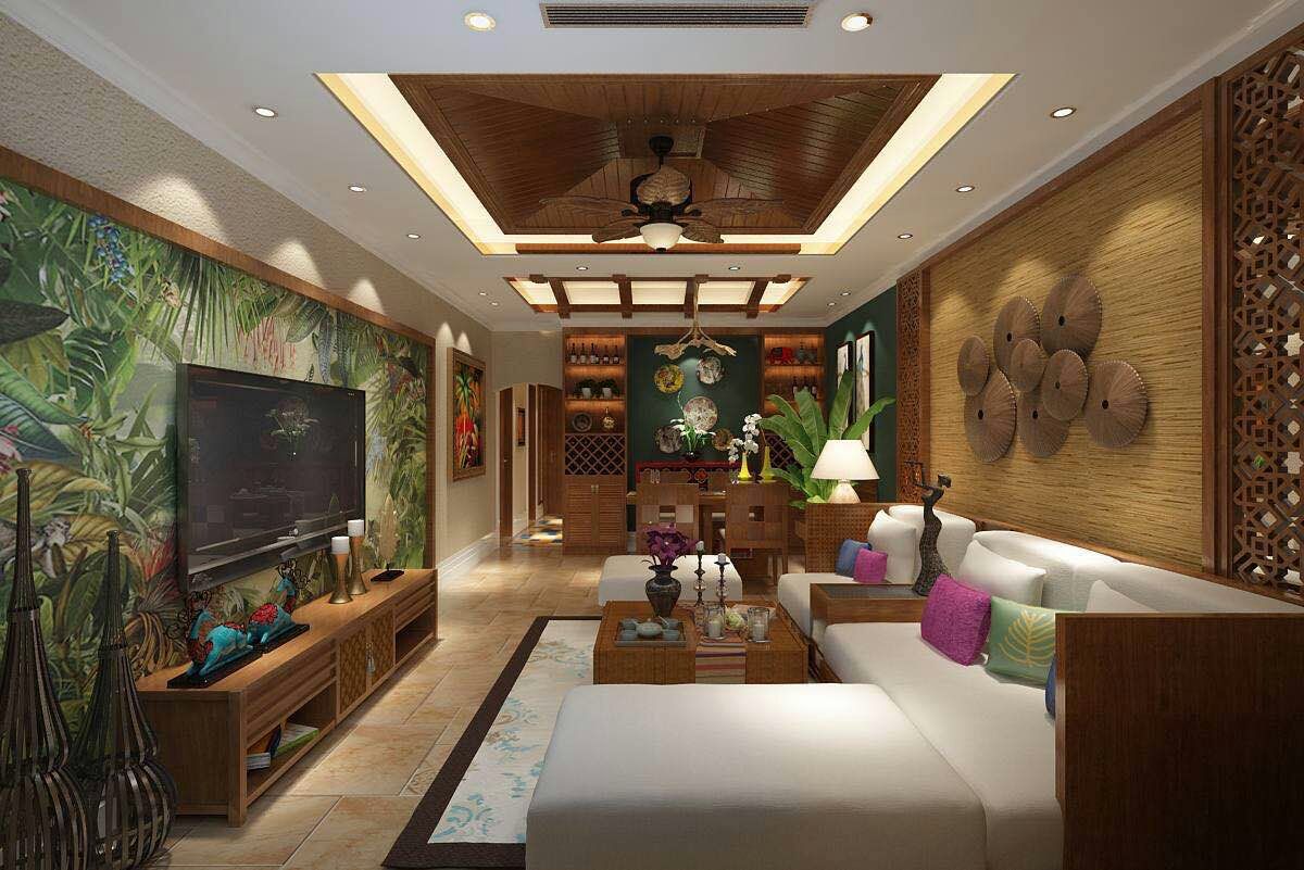 木格栅吊顶效果图设计解析