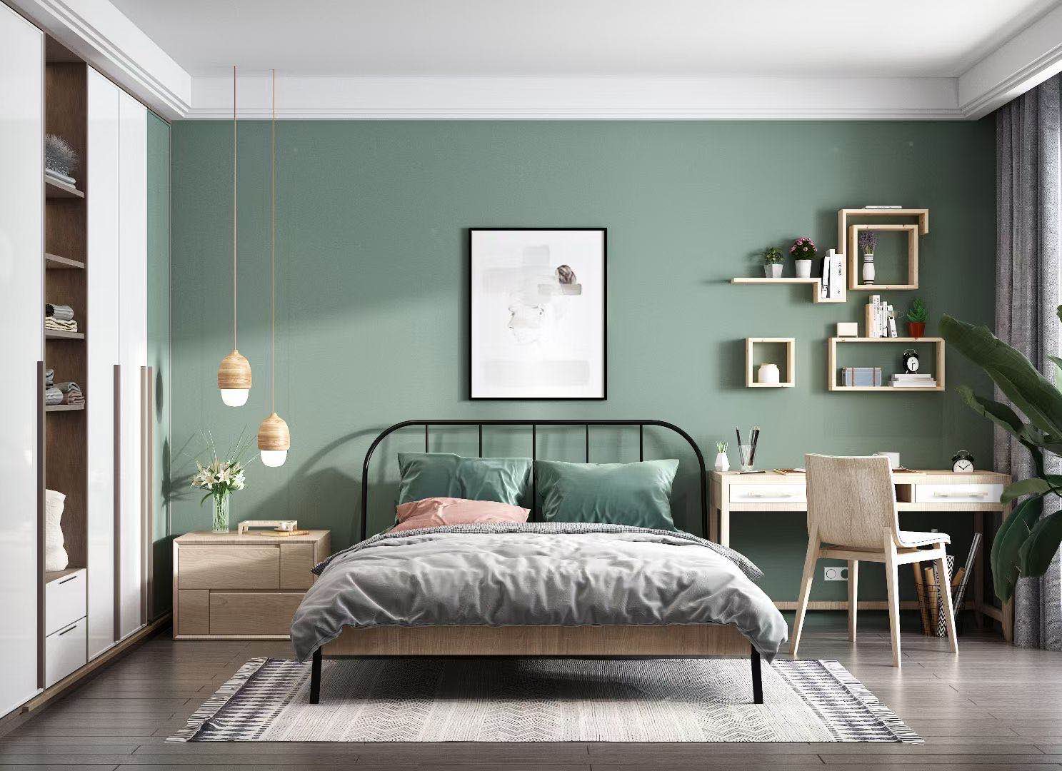 精选灰绿色配色效果图，让家居焕发自然之美