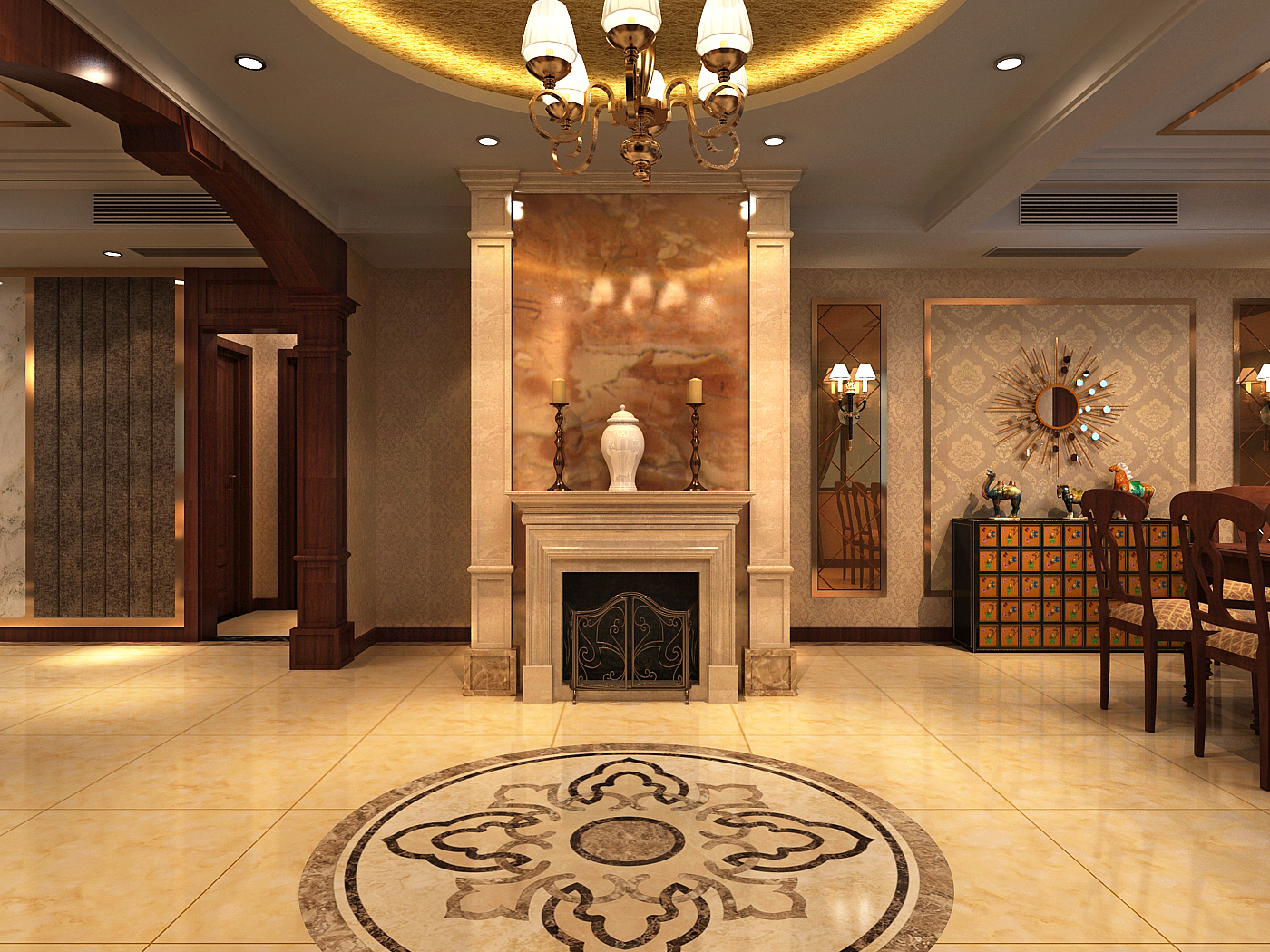 瓷砖对缝铺贴效果图解析与设计技巧