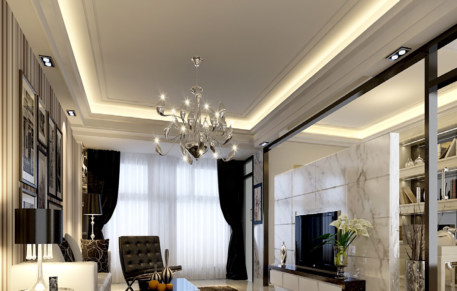 珠宝吊顶效果图大全：点亮家居的奢华魅力