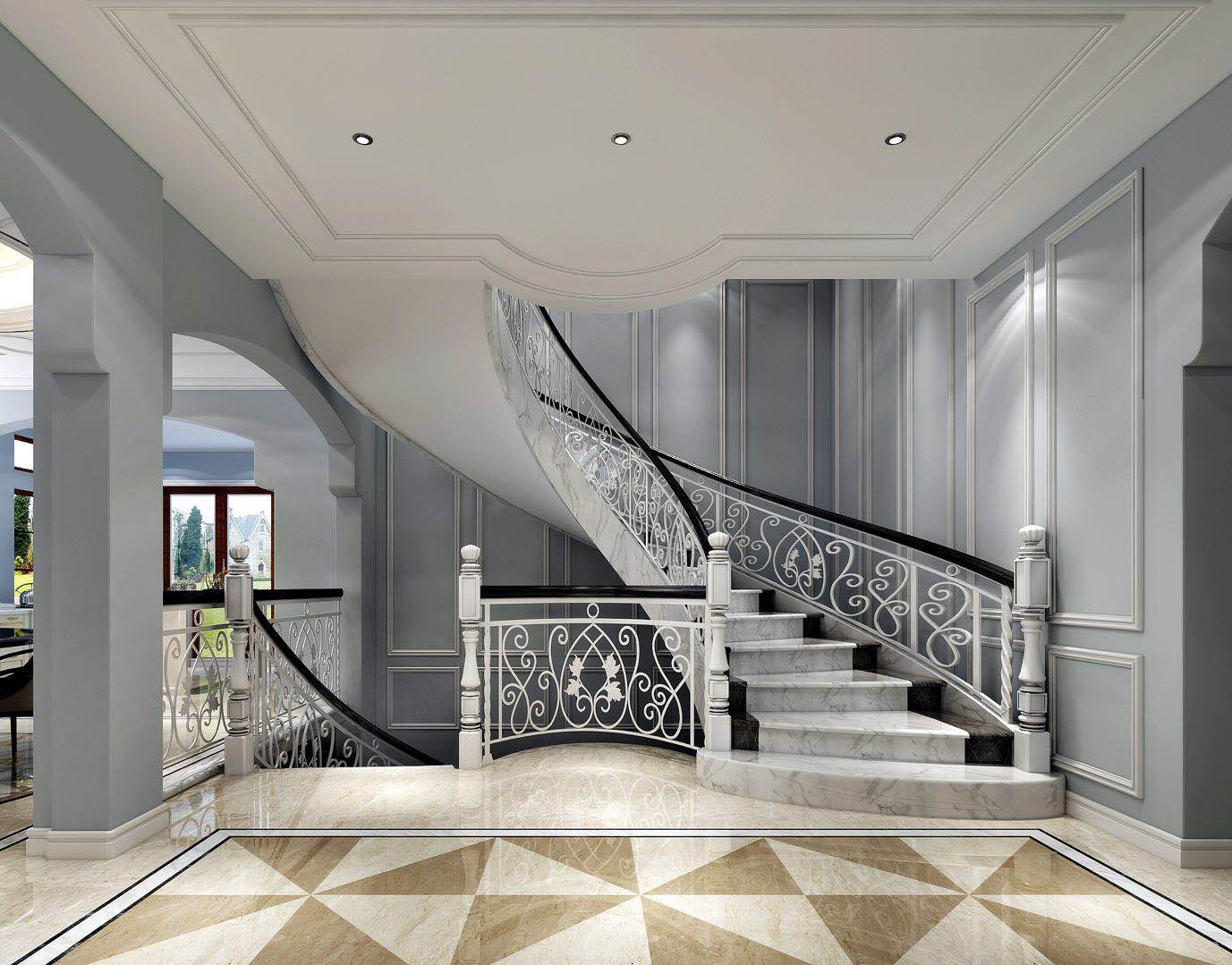 楼梯贴墙砖1.2米高的装修效果解析