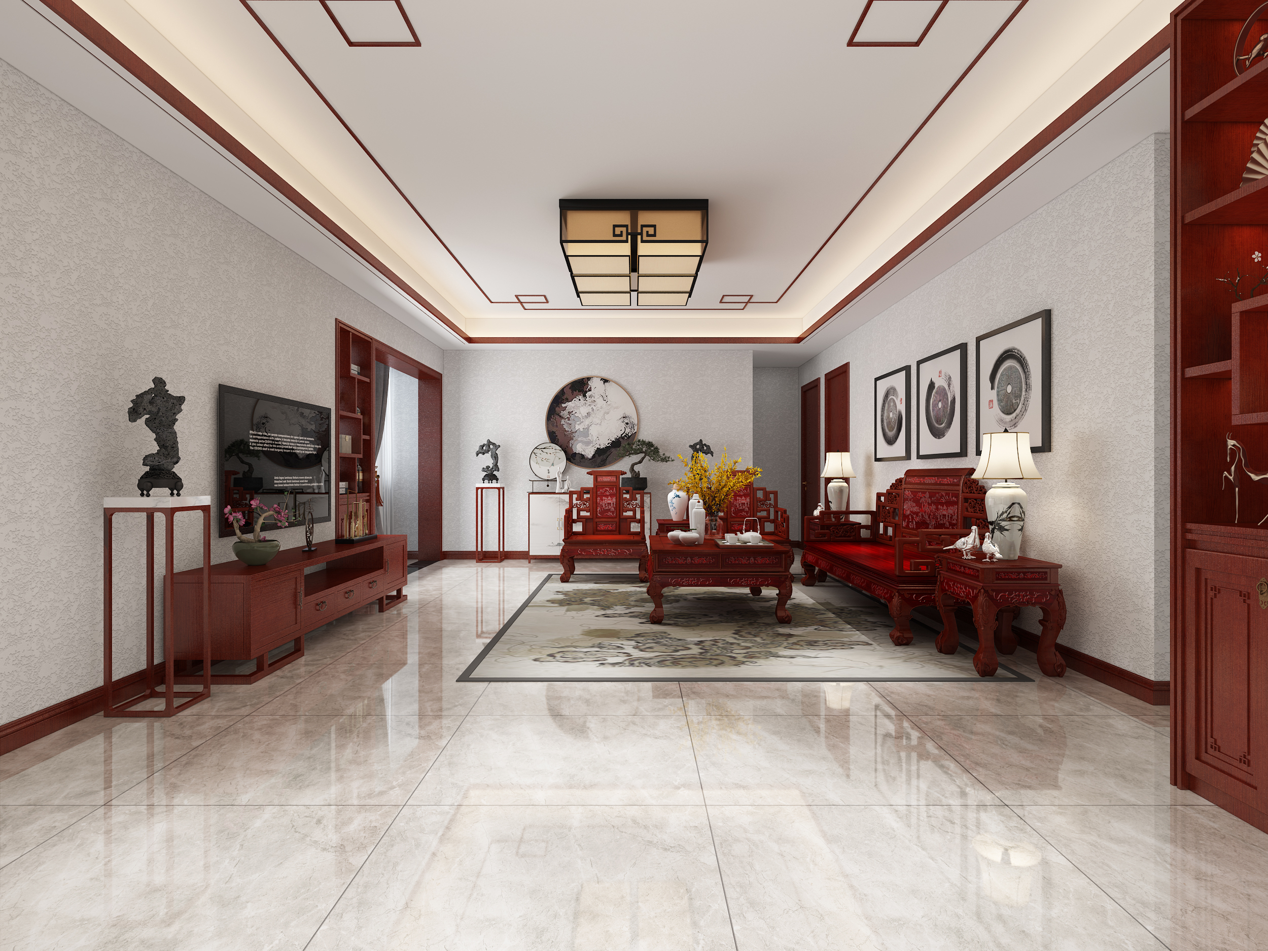 红色铝方通吊顶效果图灵感与设计指南