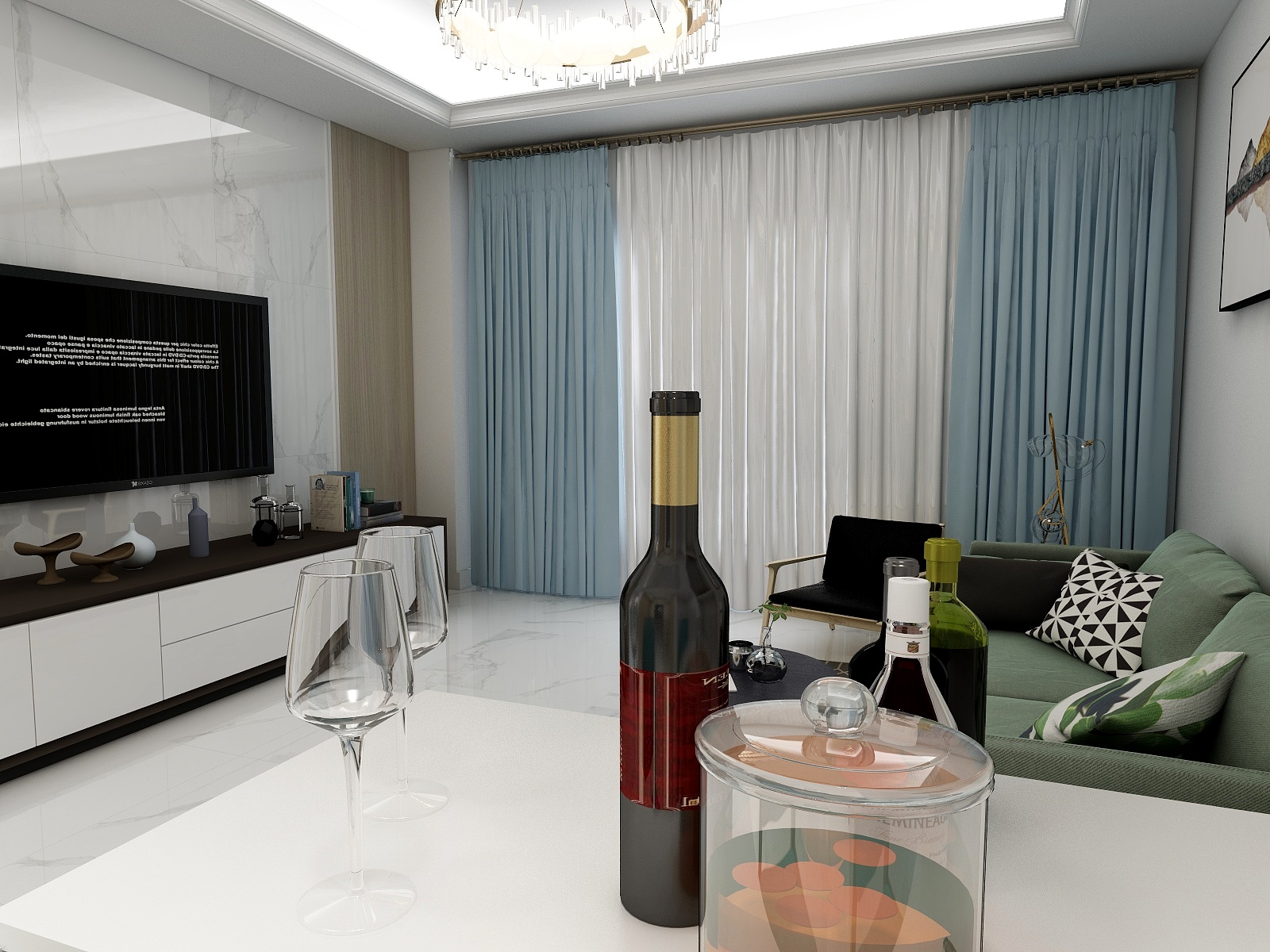 酒柜与灶台交叉设计封闭效果图，巧妙布局提升空间品质