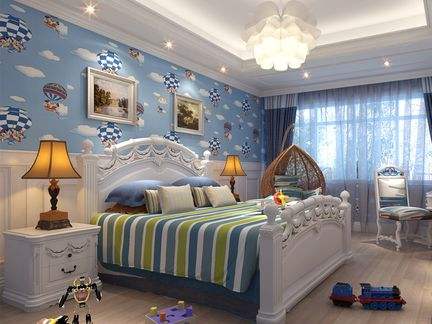 儿童照片墙设计效果图，点亮童年记忆的创意空间