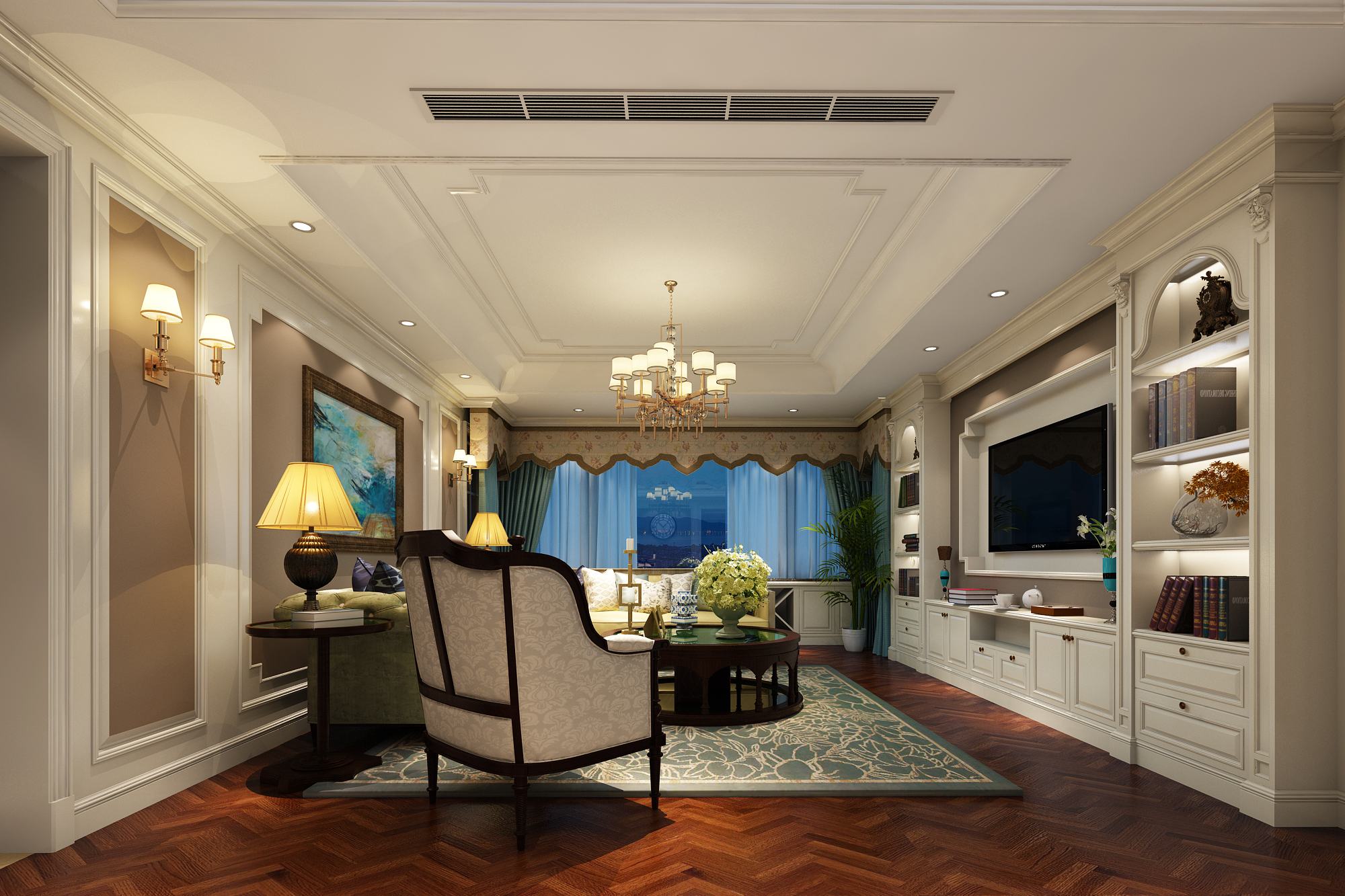 吊顶木角线效果图设计指南